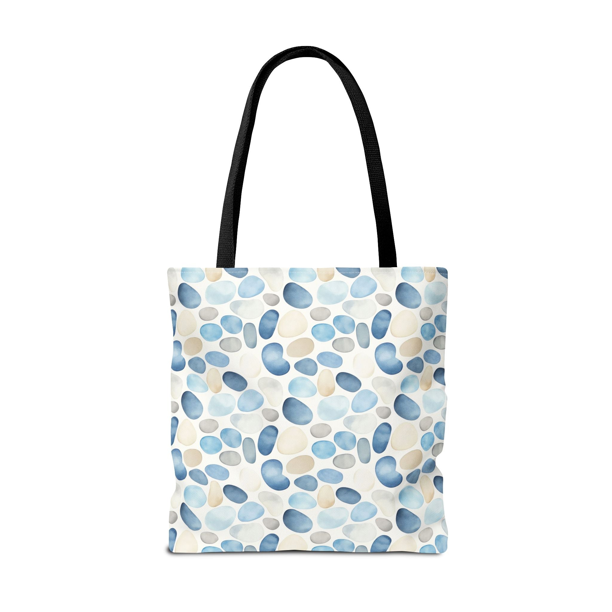 Cobble stone- Tote Bag with Blue Pebble Design | Beach Bag, Grocery Tote, Shopping Bag, Gift Bag, Eco-Friendly Tote