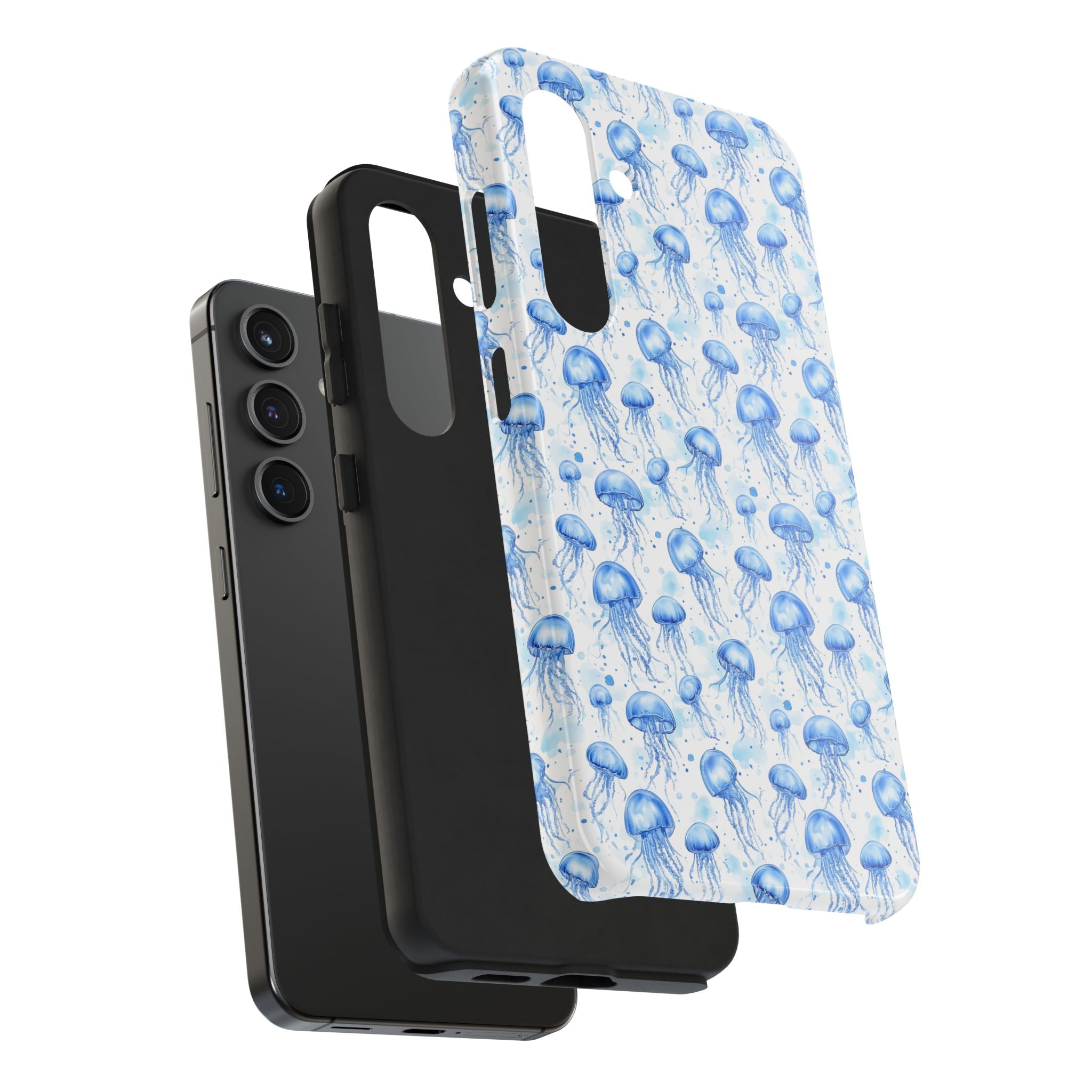 Blue Jellyfish Tough Phone Case | Unique Ocean Vibe | Gift for Marine Lovers, Durable Protection, Trendy Accessories, Beach Theme