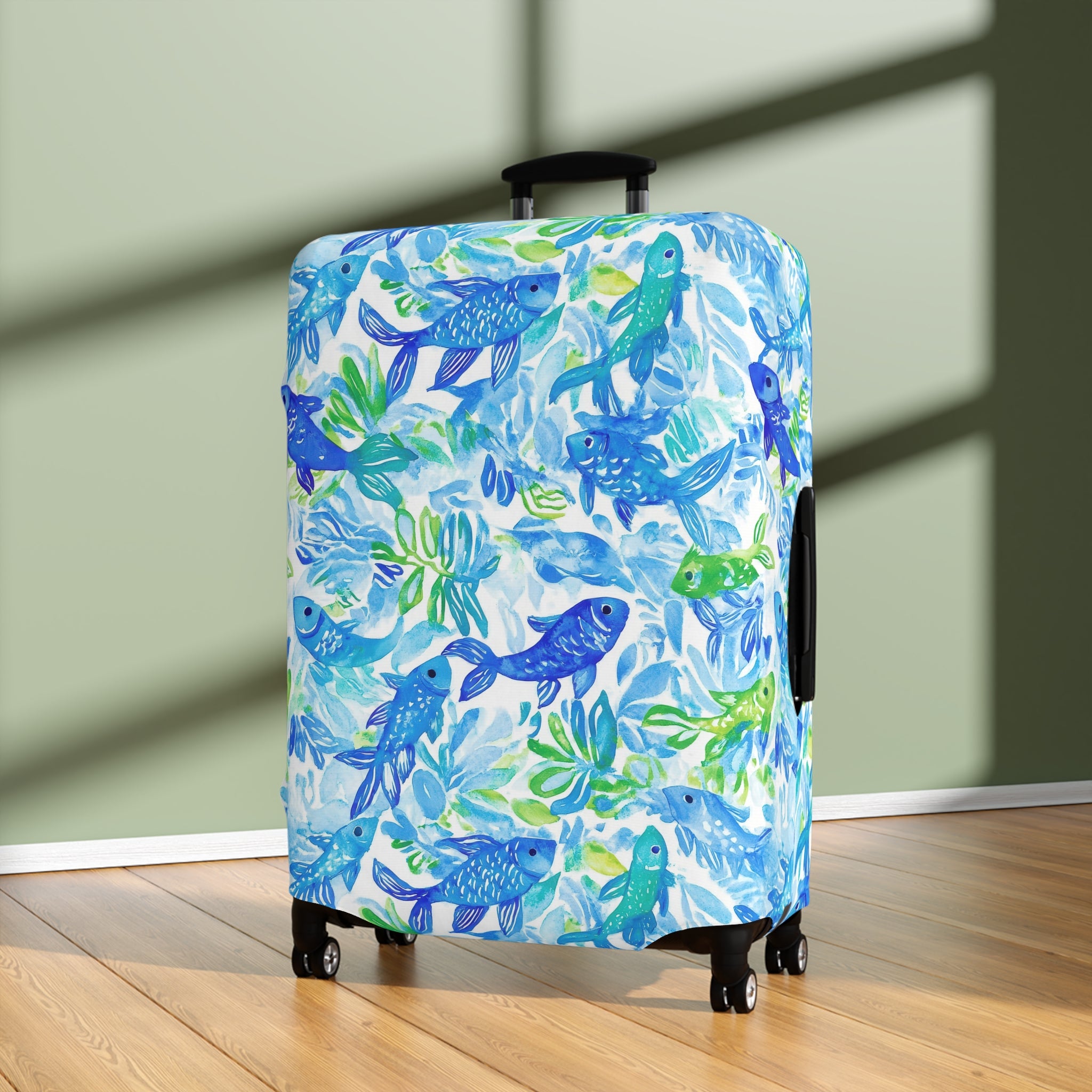 Vibrant Fish - Luggage Cover, Travel Accessory for Adventure Lovers, Suitable for Vacations, Holidays, Summer Trips, Unique Gift Idea