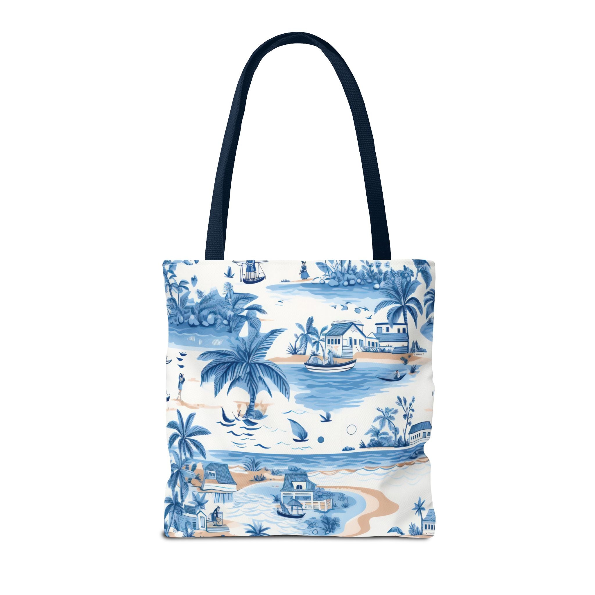 tropical Blue- Coastal Blue Tote Bag - Beach Vibes, Summer Travel, Eco-Friendly Shopping, Vacation Essentials, Gift for Ocean Lovers