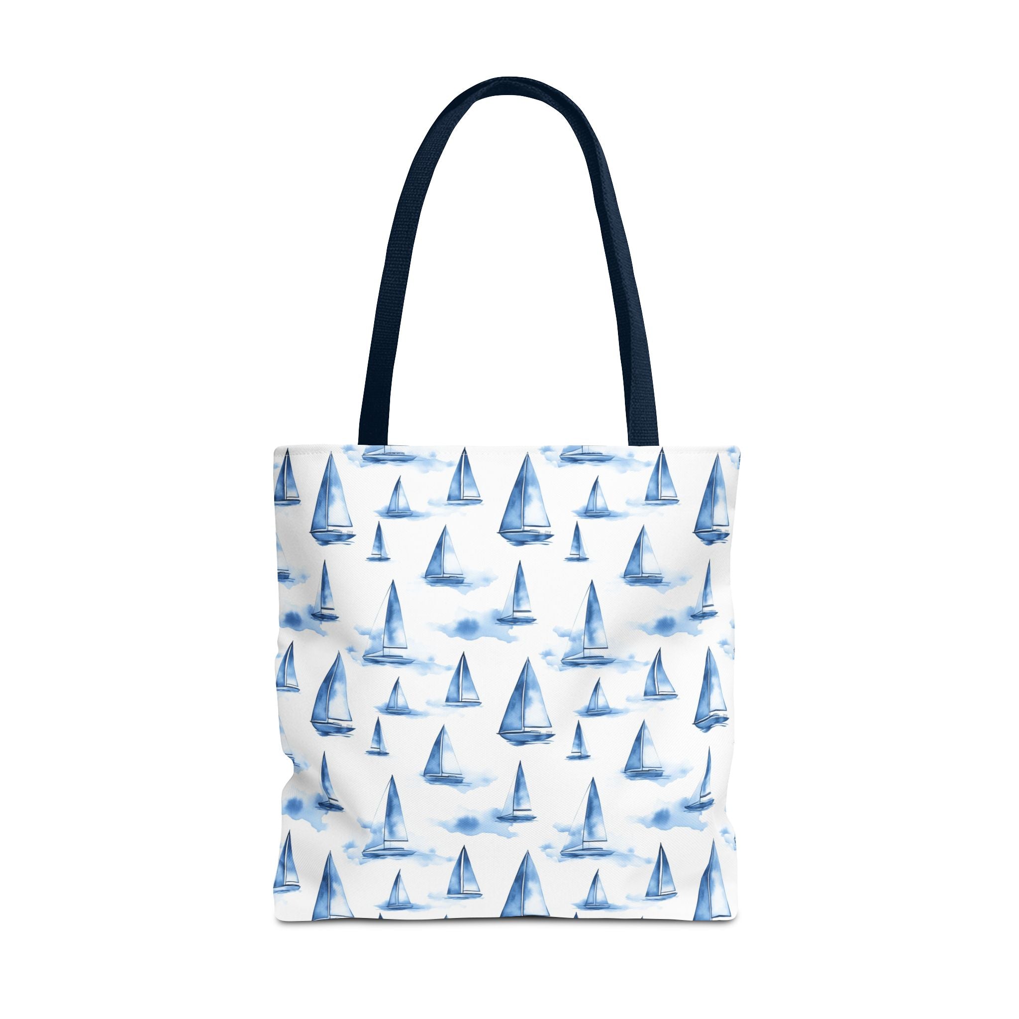 Blue Sail Boat - Nautical Tote Bag, Sailboat Shopping Bag, Beach Tote, Gift for Sailors, Vacation Accessory, Summer Bag