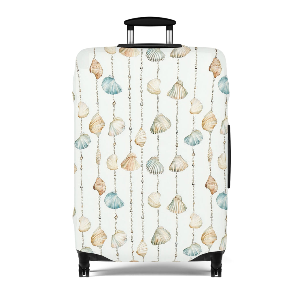 Seashell Lover- Coastal Shells Luggage Cover | Travel Protection, Beach Vibes, Vacation Accessory, Gift for Travelers, Nautical Theme
