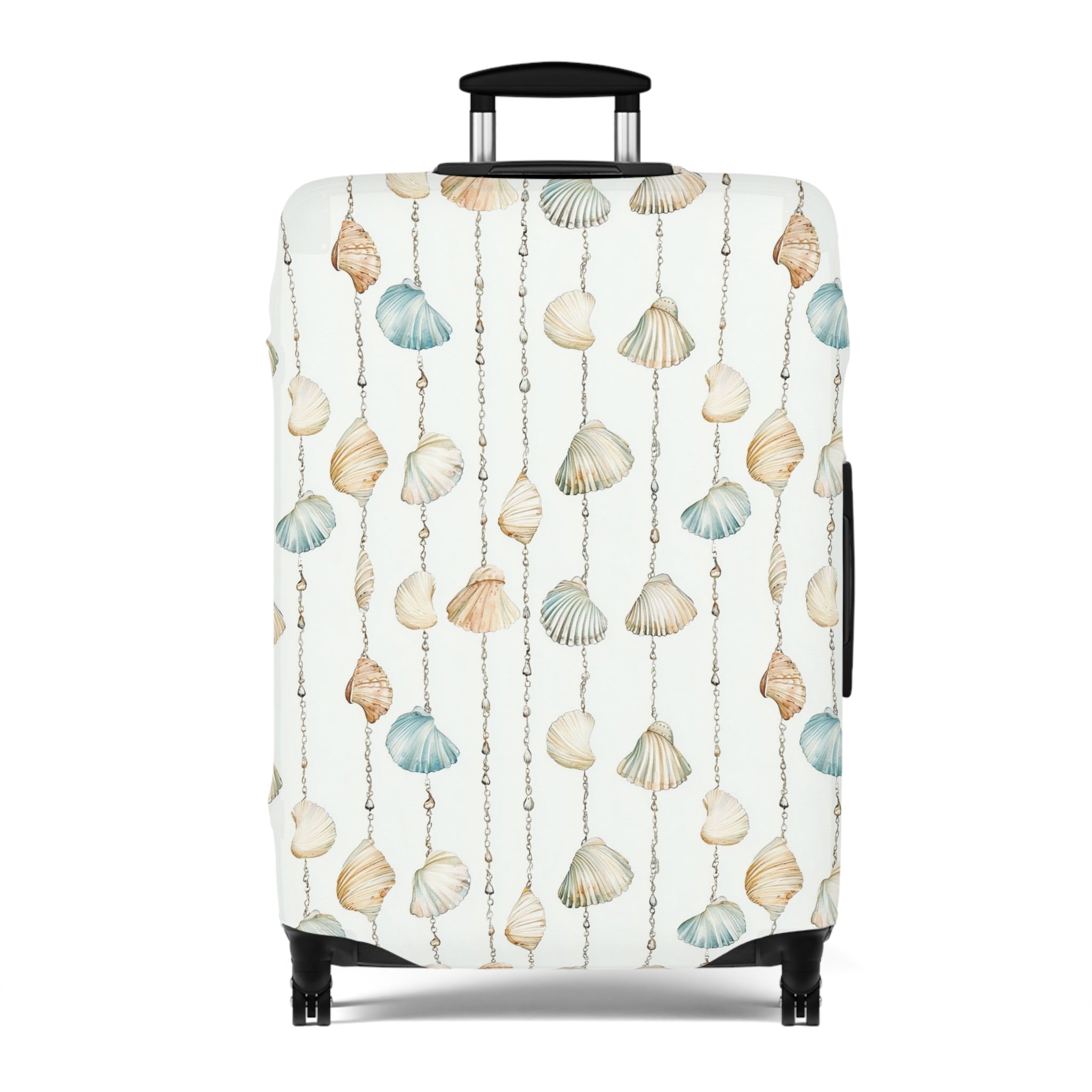 Seashell Lover- Coastal Shells Luggage Cover | Travel Protection, Beach Vibes, Vacation Accessory, Gift for Travelers, Nautical Theme