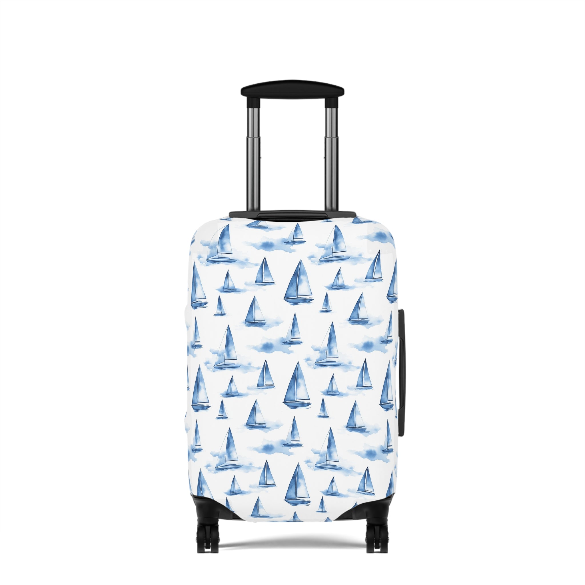 Blue Sailboat - Watercolor Sailboat Luggage Cover - Travel Accessory, Nautical Theme, Vacation Essentials, Personalized Luggage Sleeve, Gift Idea