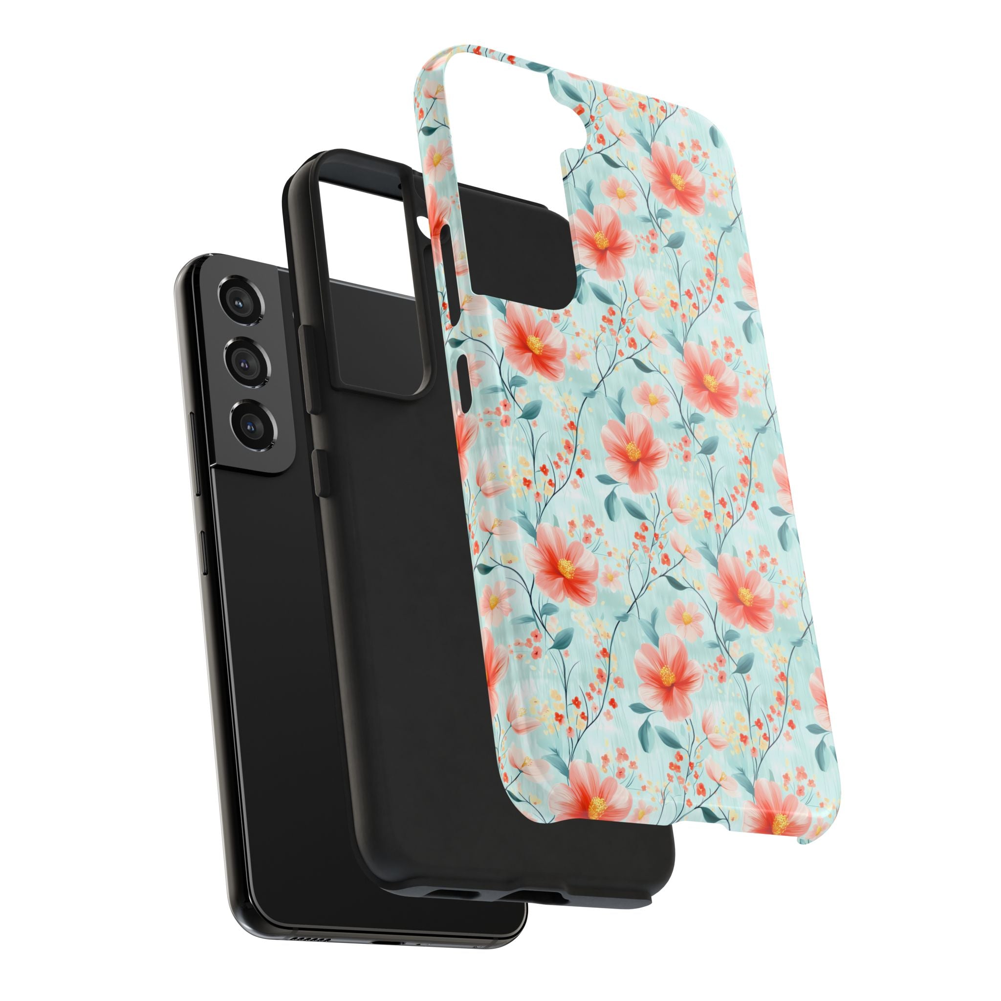 Teal Daisy- Floral Tough Phone Cases, Durable Phone Cover, Stylish Cell Phone Case, Protective Case for Women, Gift for Flower Lovers