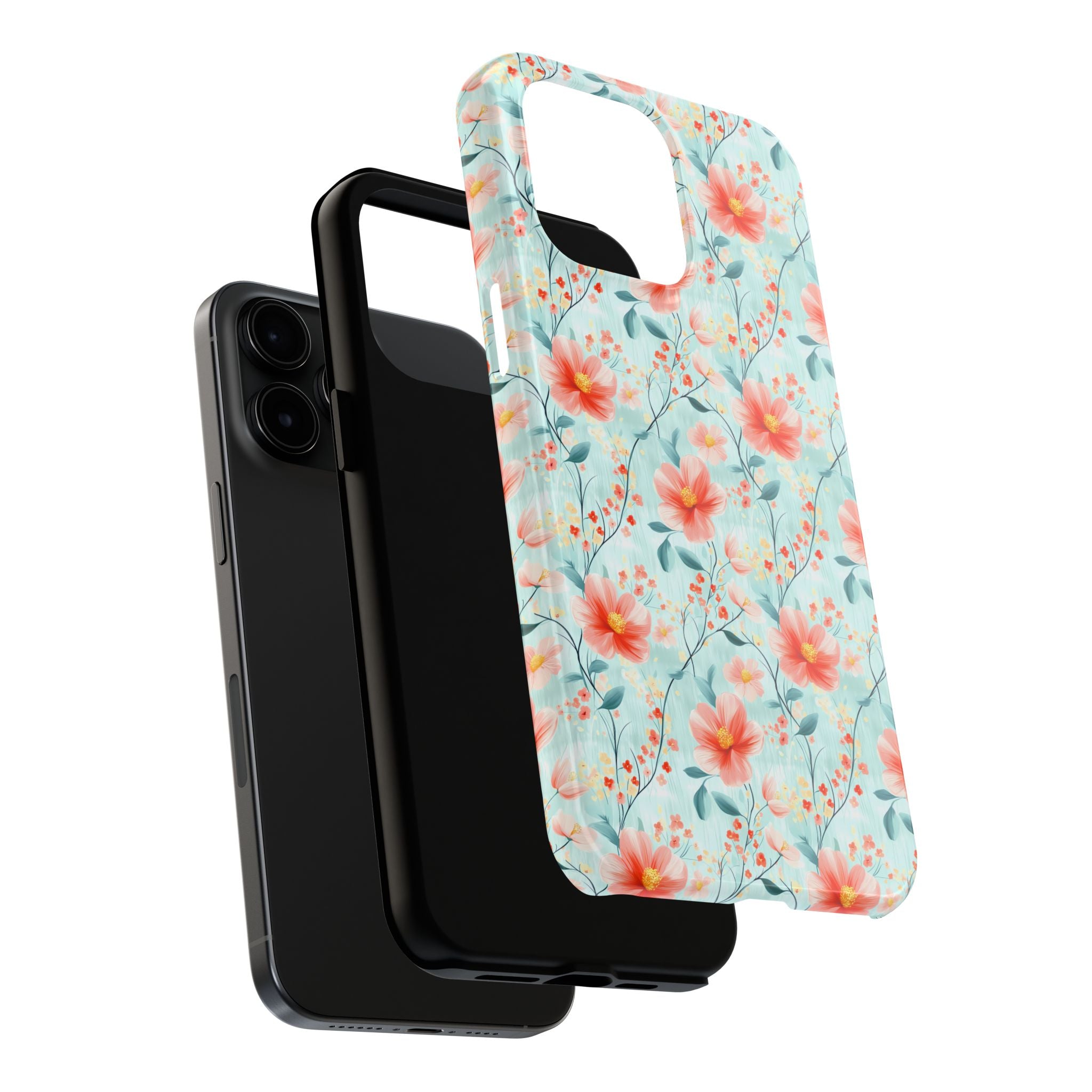 Teal Daisy- Floral Tough Phone Cases, Durable Phone Cover, Stylish Cell Phone Case, Protective Case for Women, Gift for Flower Lovers