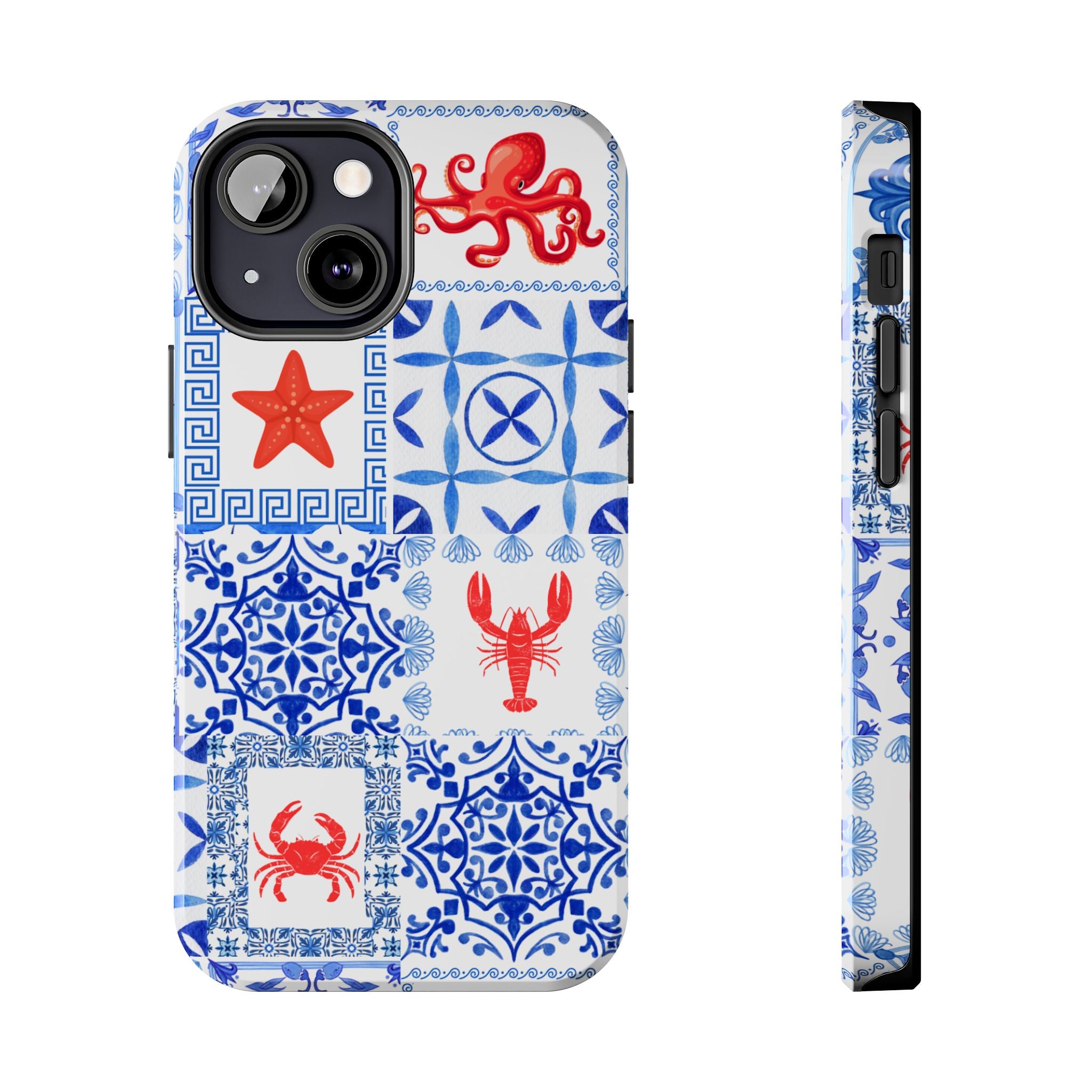 Greek Sea- Coastal Chic Phone Case - Nautical Sea Life Design, Marine Themed Tough Case, Ocean Lover Gift, Beach Decor, Summer Vibes