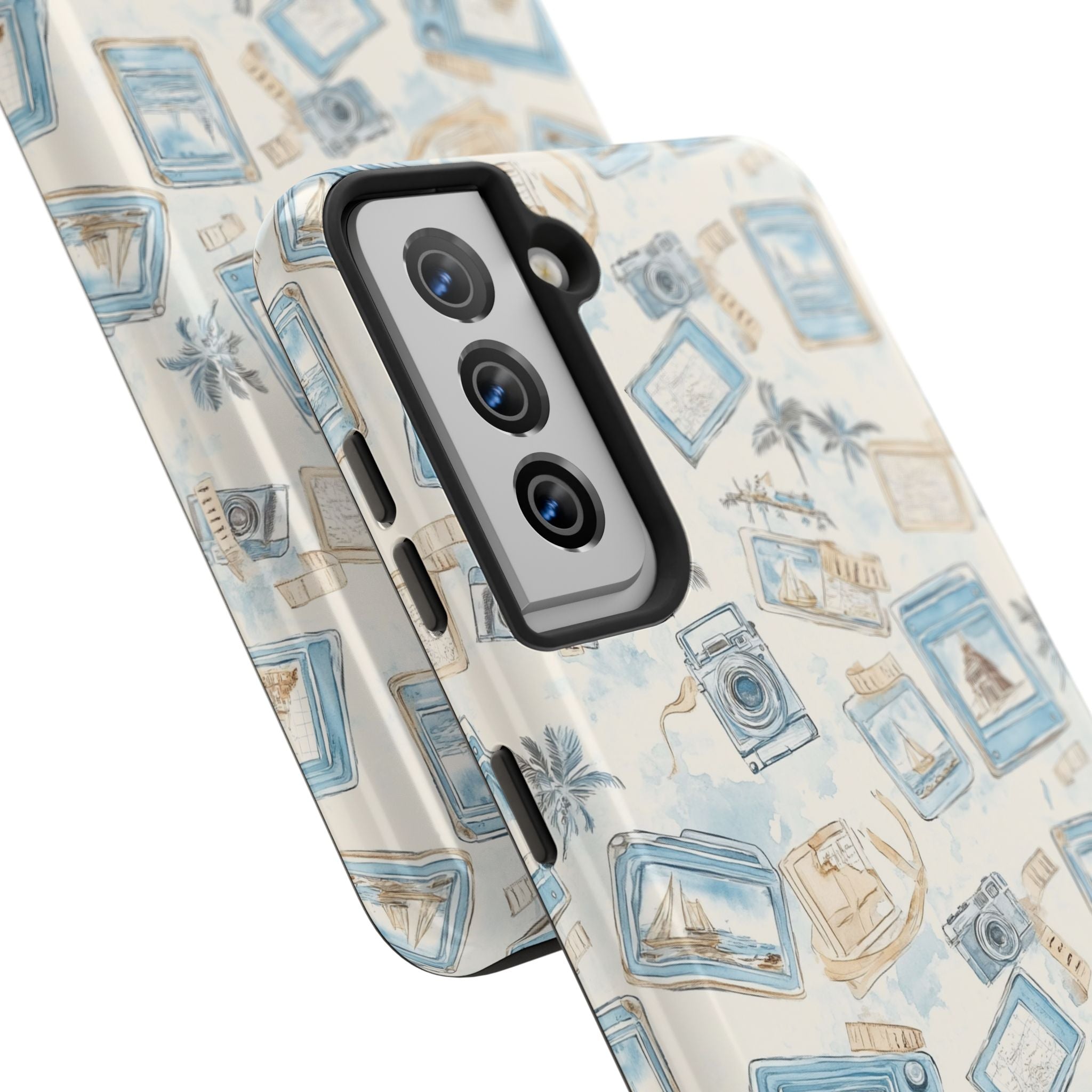 Vintage Vacay- Tough Phone Case - Tropical Vintage Camera Design
