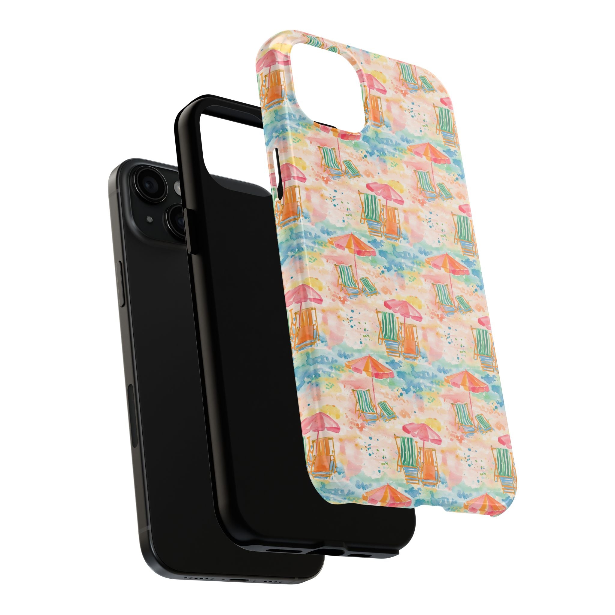 Beach Vibes - Colorful Beach Scene Tough Phone Cases | Summer Vibes, Beach Lover Gift, Durable Case, Phone Accessories, Fun Design