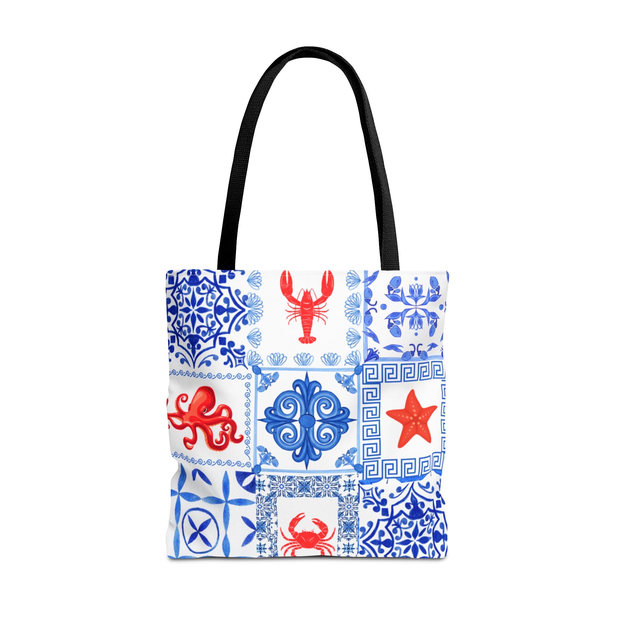 Greek Sea - Ocean-Inspired Tote Bag, Nautical Style, Beach Bags, Gift for Her, Summer Accessory, Trendy Shopping Tote, AOP Design