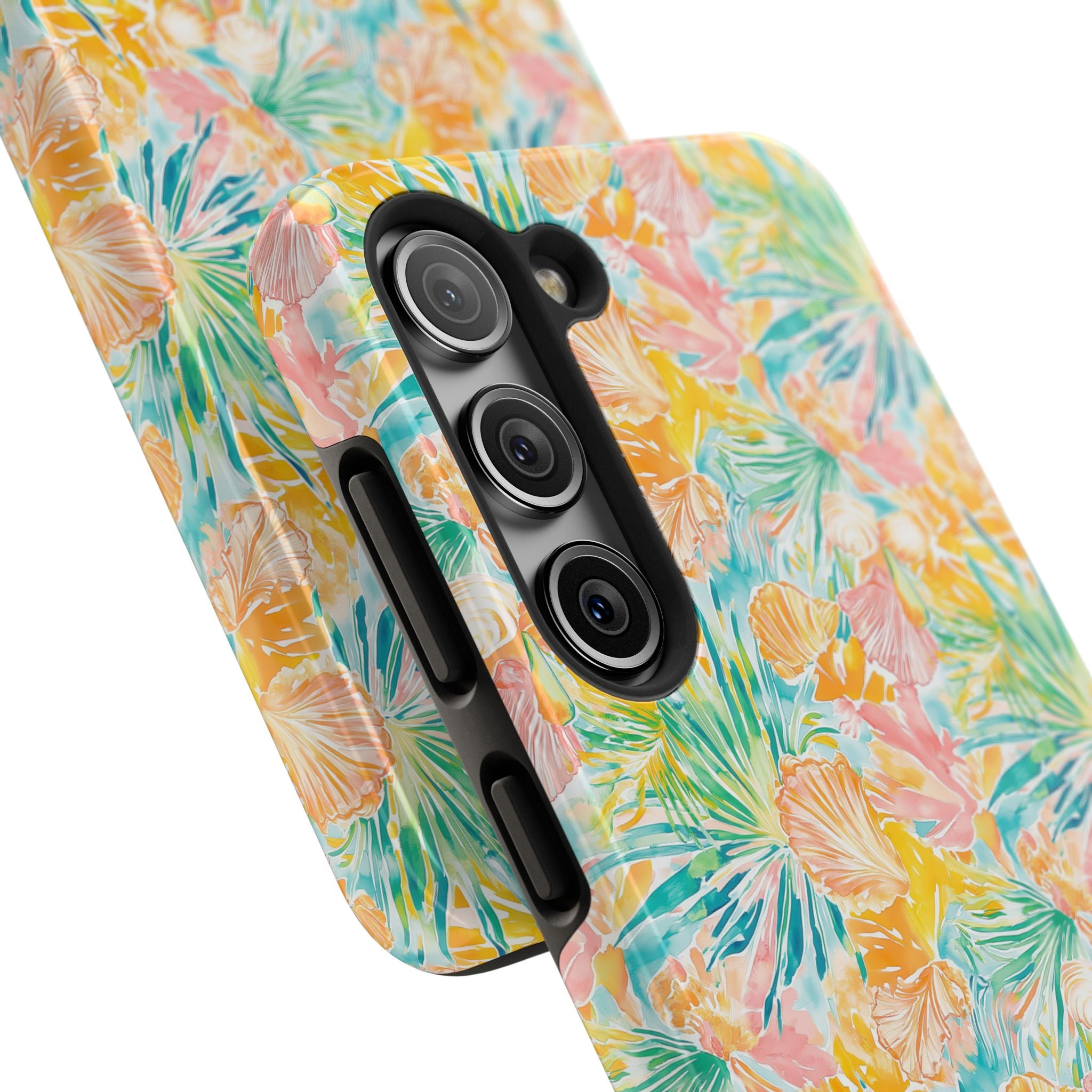 Neon Tropics- Tough Phone Cases, Floral Phone Covers, Summer Accessories, Stylish Phone Protection, Gifts for Her