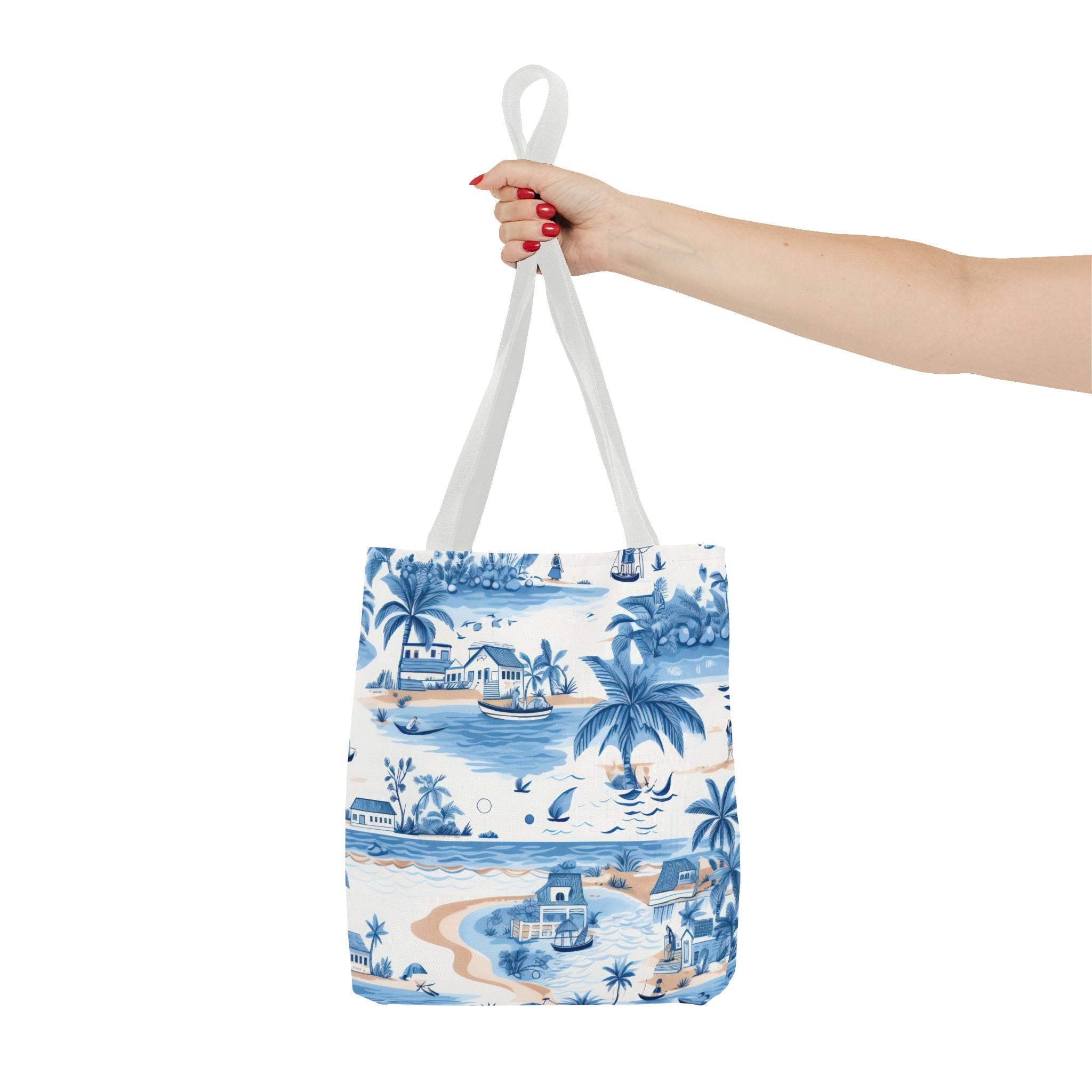tropical Blue- Coastal Blue Tote Bag - Beach Vibes, Summer Travel, Eco-Friendly Shopping, Vacation Essentials, Gift for Ocean Lovers