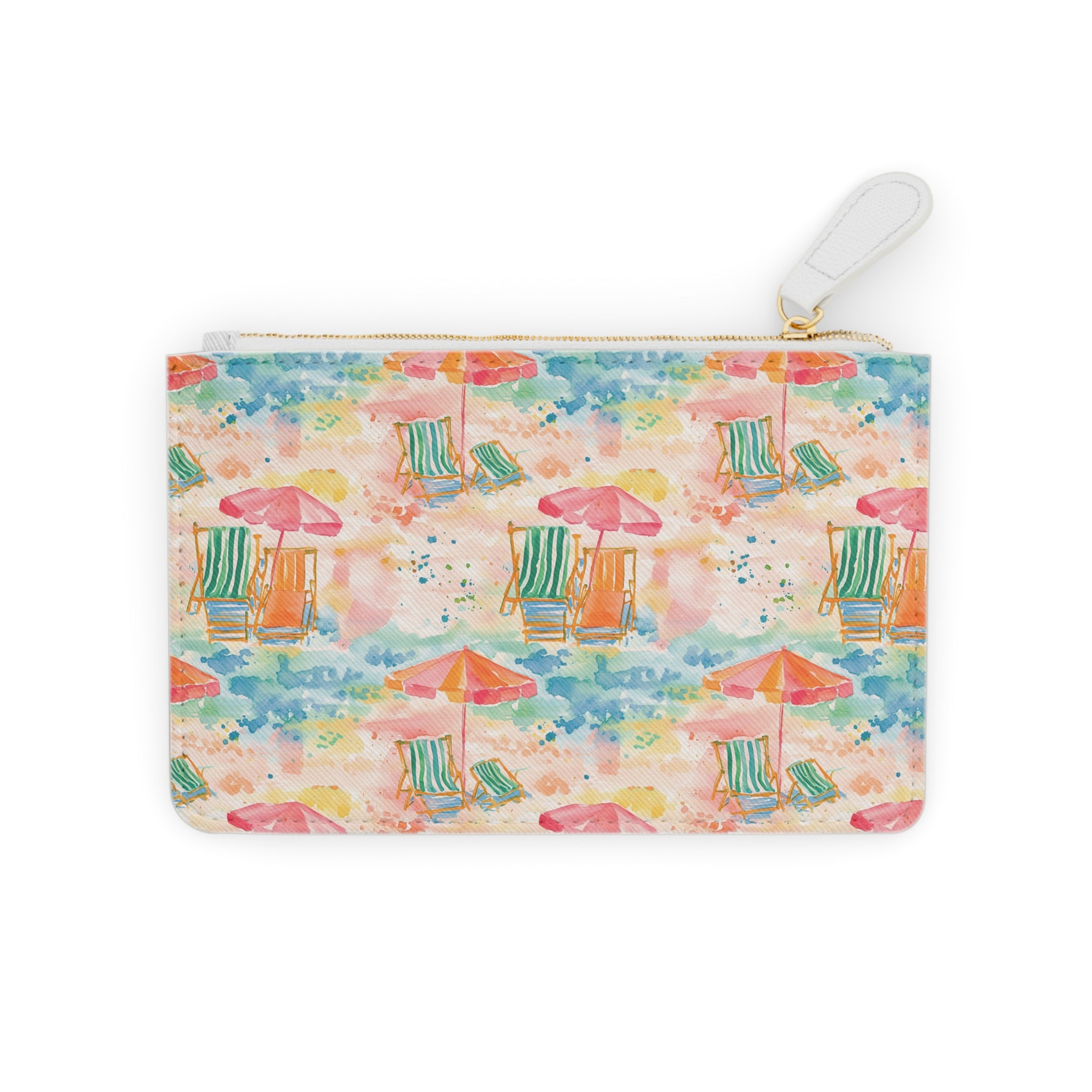 Beach Vibes Mini Vegan Leather Clutch Bag, Beach mini clutch, Tropical bags, Beach Vacation, Gifts for her