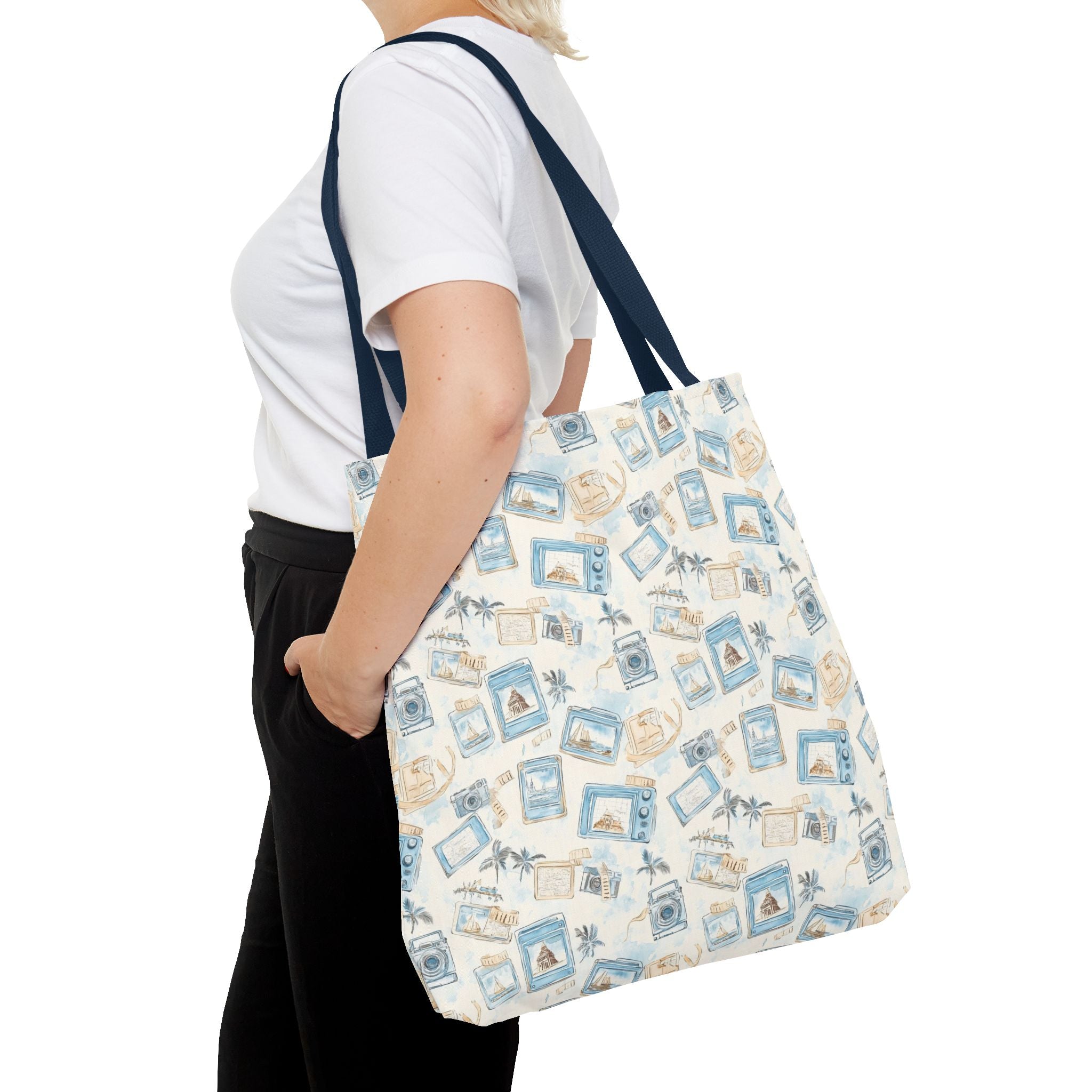Vintage Vacay- Beach Vibes Tote Bag, Ocean Tote, Summer Accessories, Vacation Ready Bag, Coastal Shopping Bag, Gift for Travelers