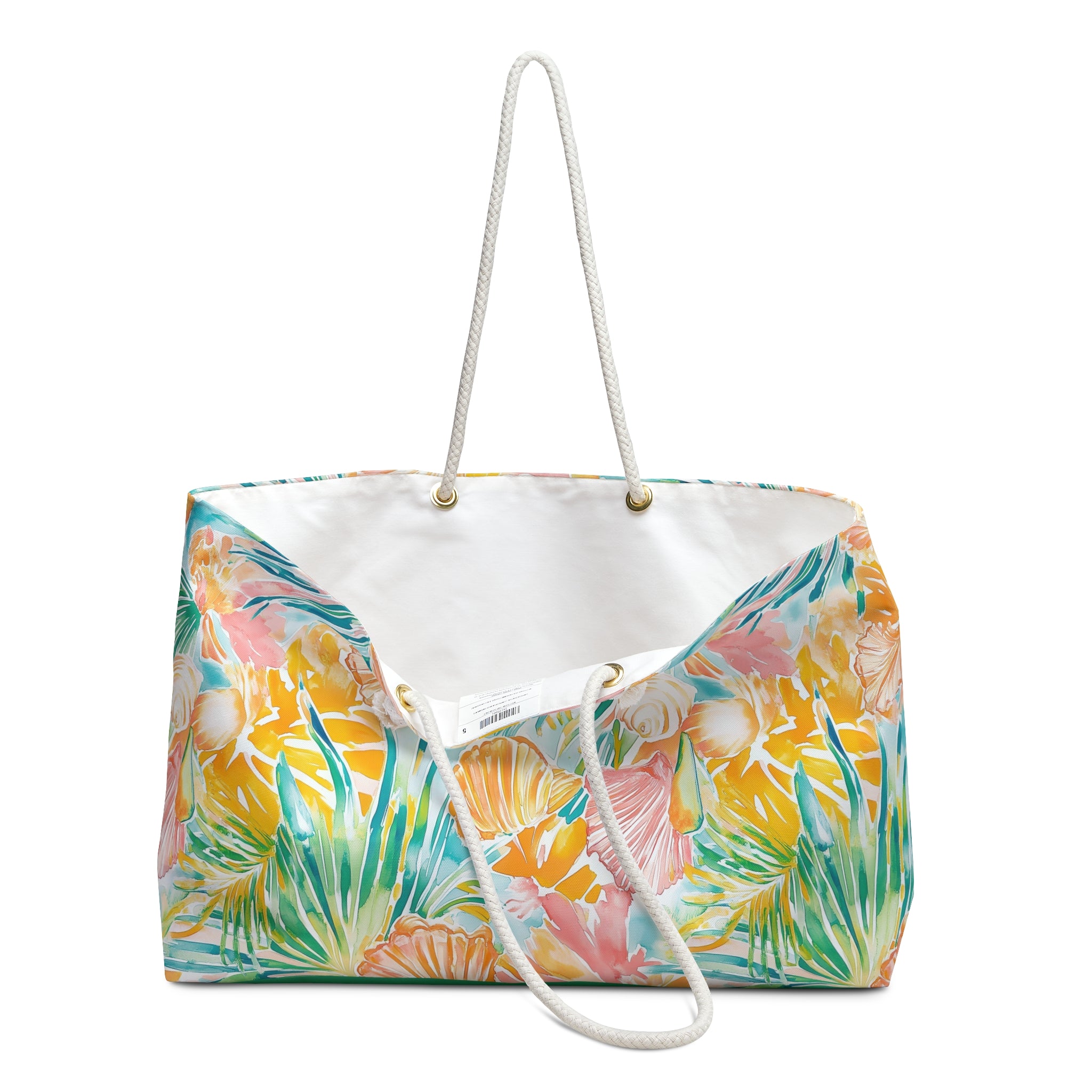 Neon Tropics Weekender Tote Bag, Beach Bag, Beach Tote, Large tote bag, Vacation Bag, Bridesmaid Gift