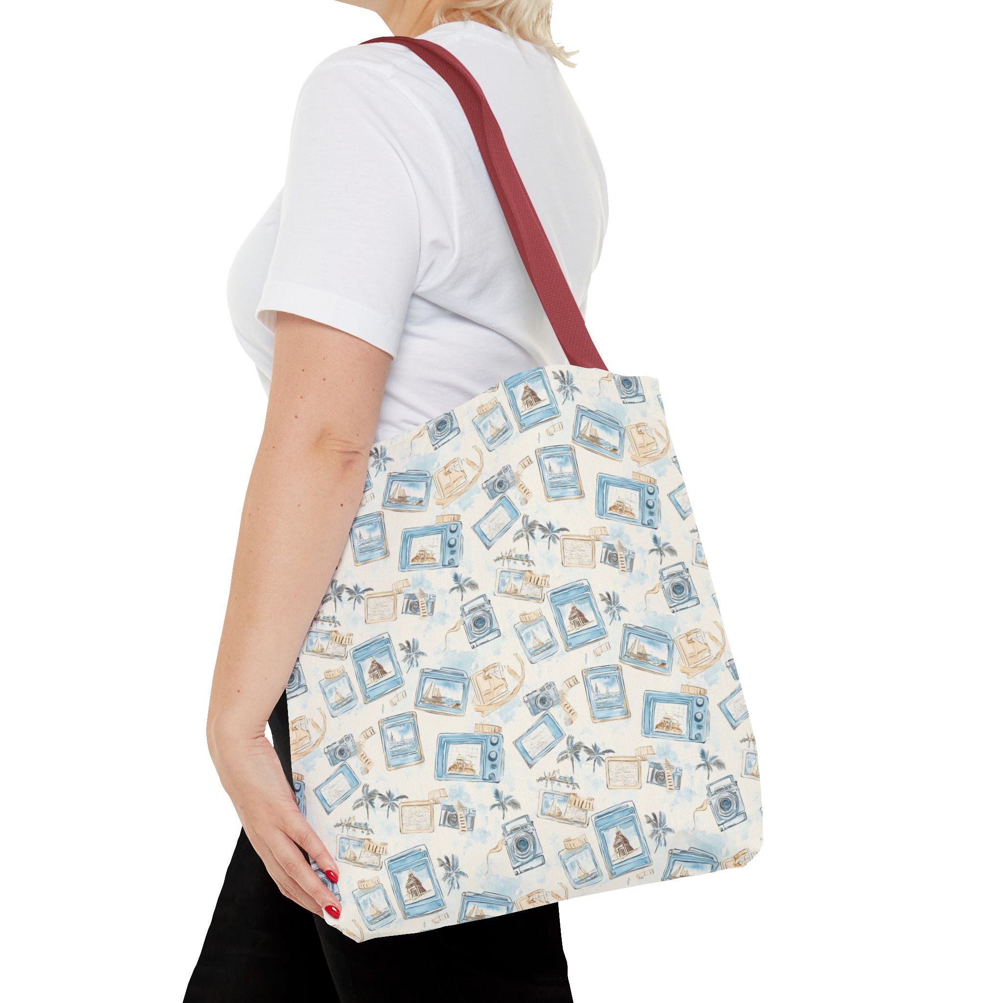 Vintage Vacay- Beach Vibes Tote Bag, Ocean Tote, Summer Accessories, Vacation Ready Bag, Coastal Shopping Bag, Gift for Travelers