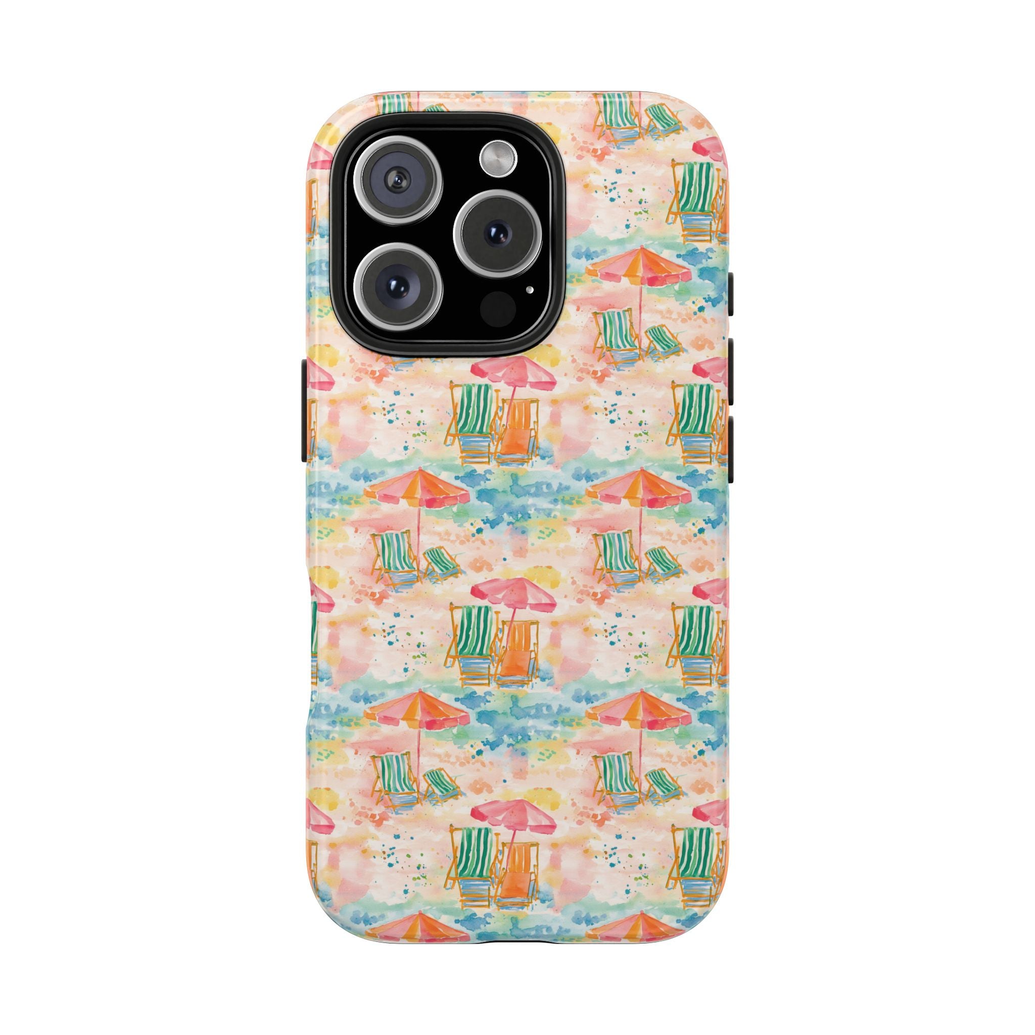 Beach Vibes - Colorful Beach Scene Tough Phone Cases | Summer Vibes, Beach Lover Gift, Durable Case, Phone Accessories, Fun Design