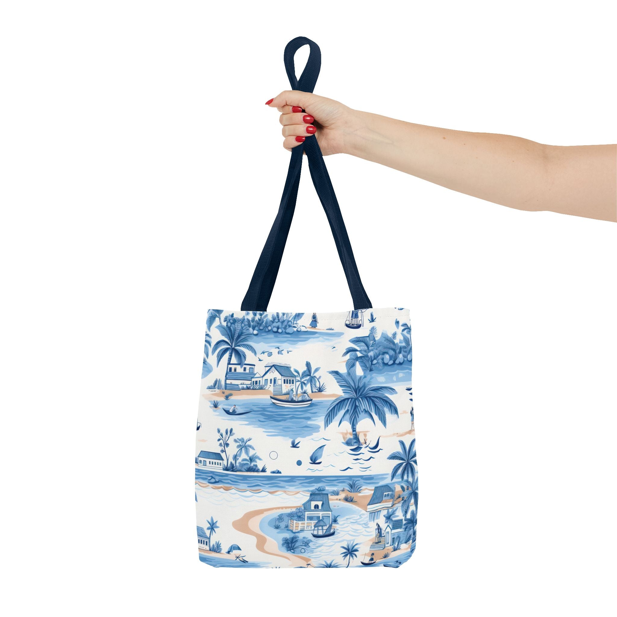 tropical Blue- Coastal Blue Tote Bag - Beach Vibes, Summer Travel, Eco-Friendly Shopping, Vacation Essentials, Gift for Ocean Lovers