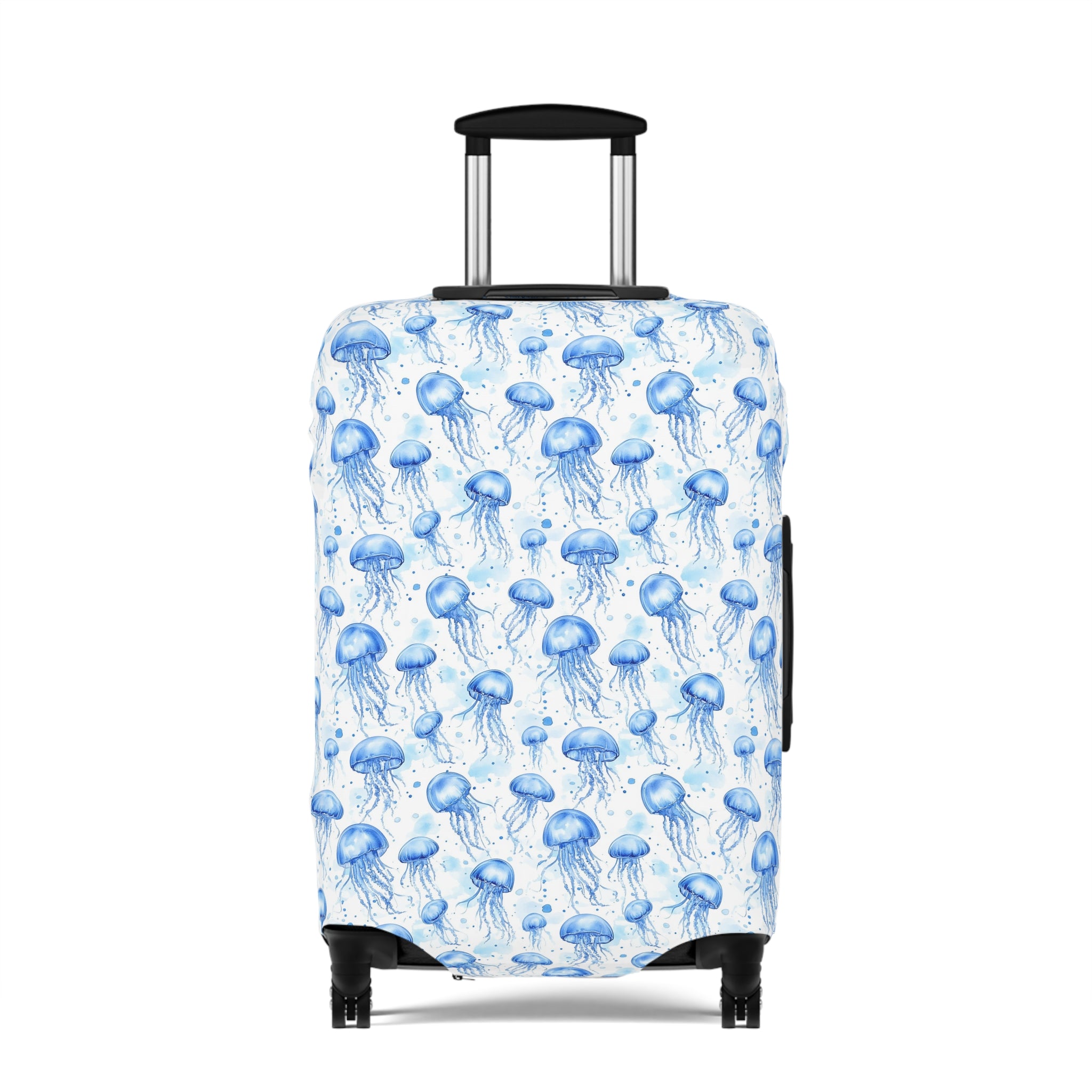 Blue Jellyfish - Vibrant Jellyfish Luggage Cover with Ocean Vibes, Travel Accessory for Beach Lovers, Vacation Essentials, Unique Gift Idea