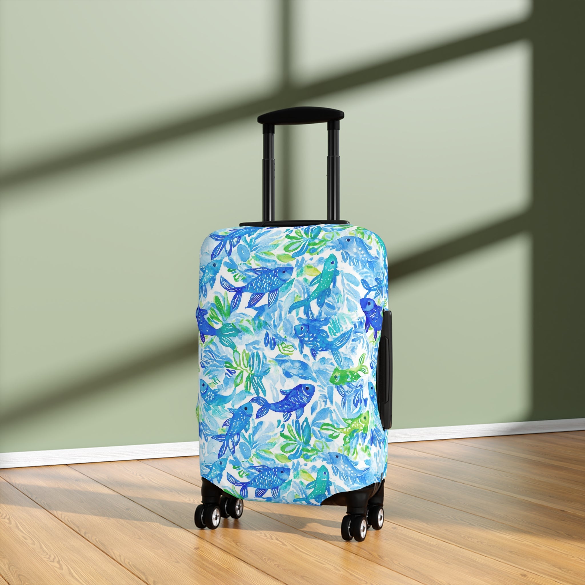 Vibrant Fish - Luggage Cover, Travel Accessory for Adventure Lovers, Suitable for Vacations, Holidays, Summer Trips, Unique Gift Idea