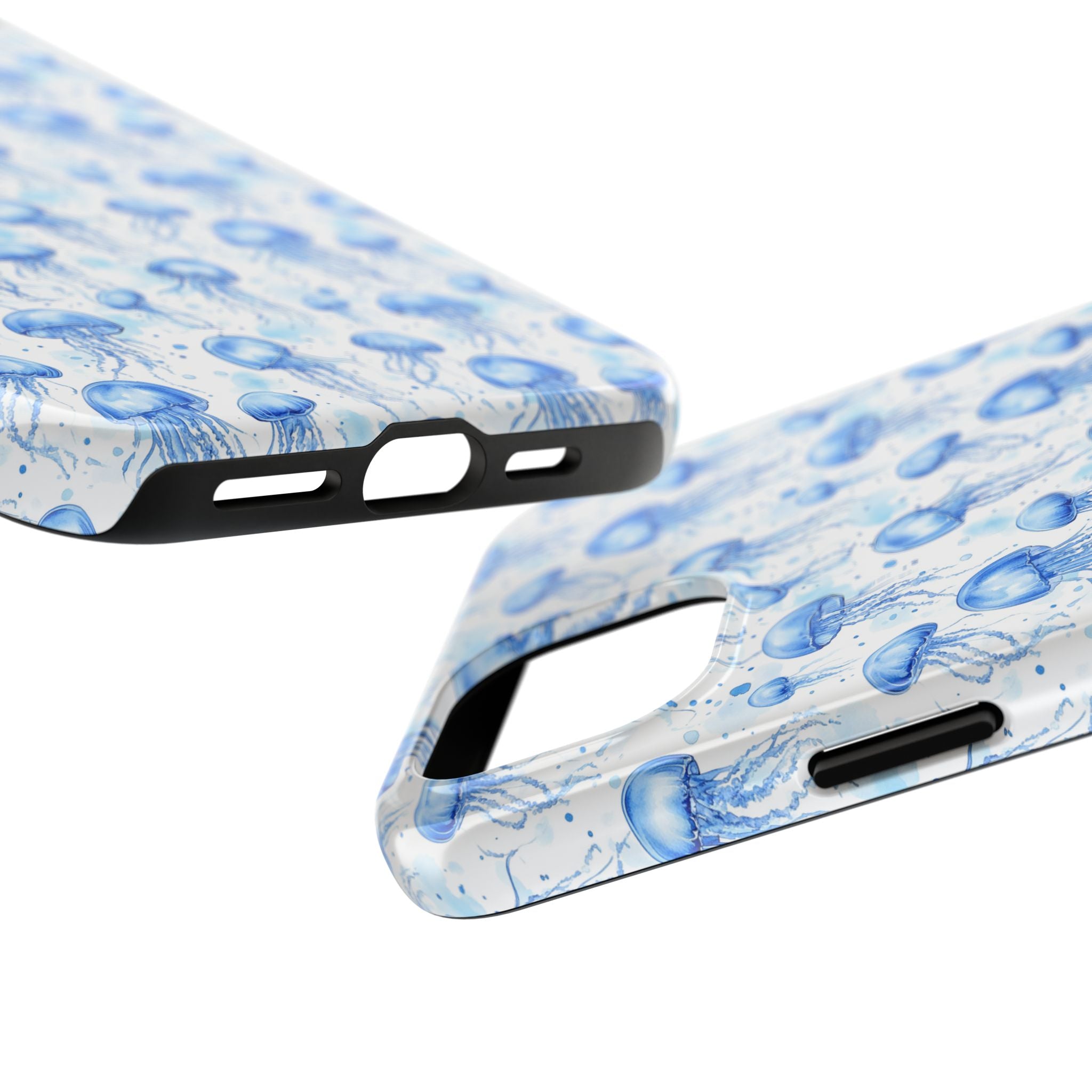Blue Jellyfish Tough Phone Case | Unique Ocean Vibe | Gift for Marine Lovers, Durable Protection, Trendy Accessories, Beach Theme