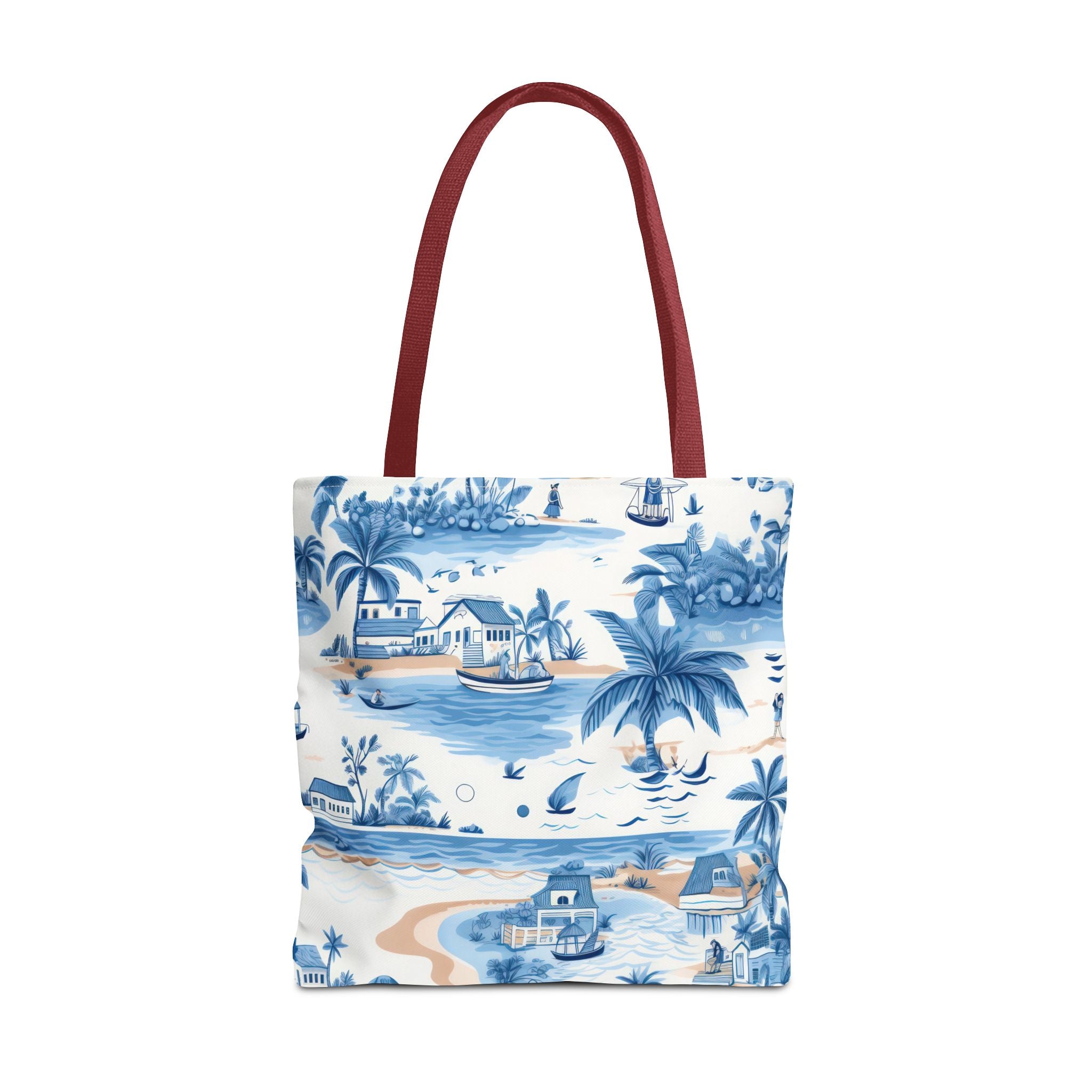tropical Blue- Coastal Blue Tote Bag - Beach Vibes, Summer Travel, Eco-Friendly Shopping, Vacation Essentials, Gift for Ocean Lovers