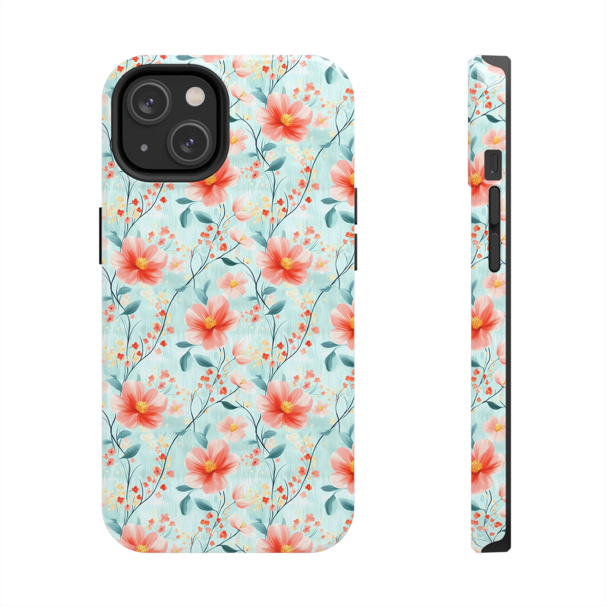 Teal Daisy- Floral Tough Phone Cases, Durable Phone Cover, Stylish Cell Phone Case, Protective Case for Women, Gift for Flower Lovers