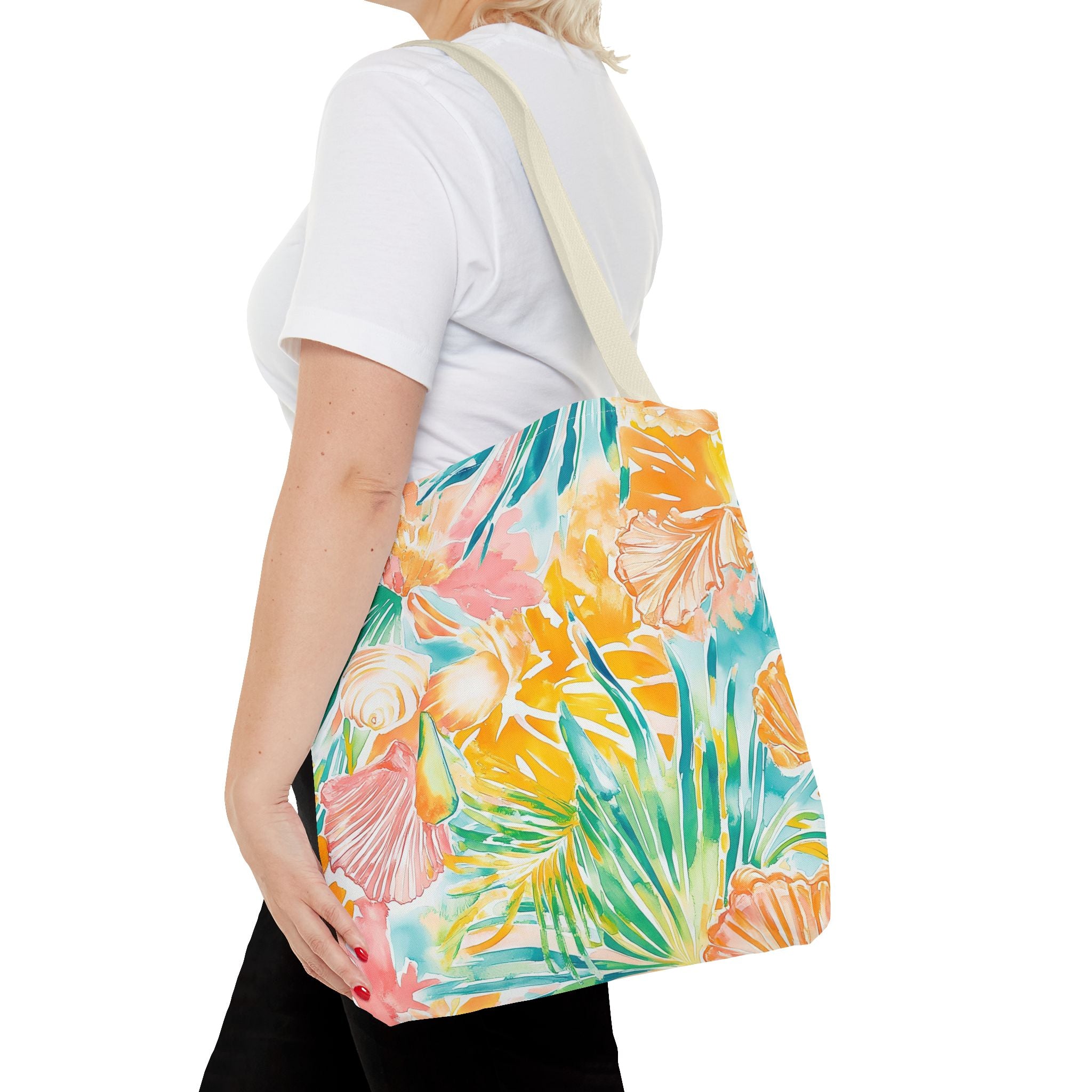 Neon Tropics Floral Tote Bag - Beach Bag, Shopping Tote, Eco-Friendly Gift, Summer Accessories, Unique Handbag