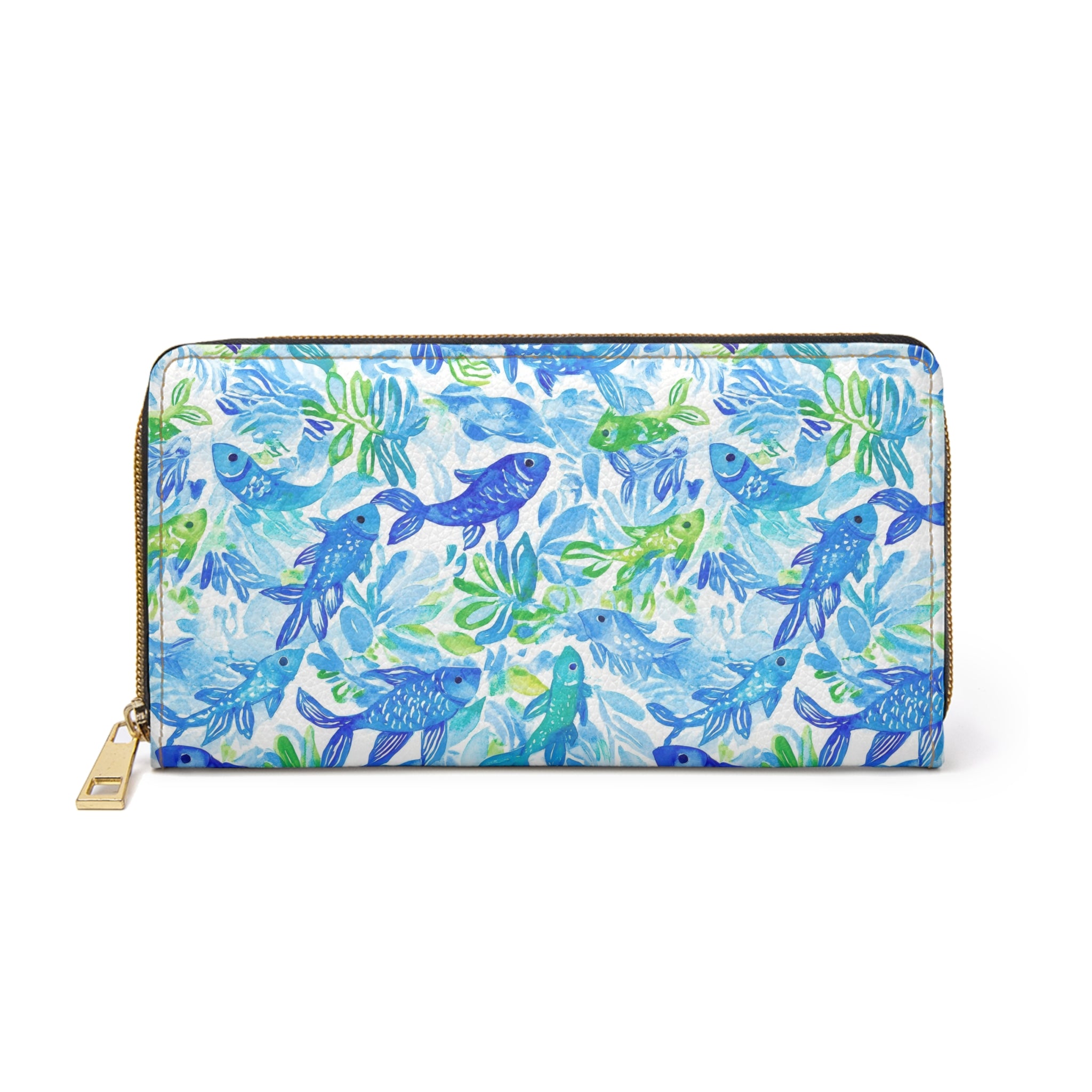 Vibrant Fish Vegan Leather Wallet, Cute Fish Wallet, Ocean Inspired Wallet, Nature Lover Gift, Summer Accessory
