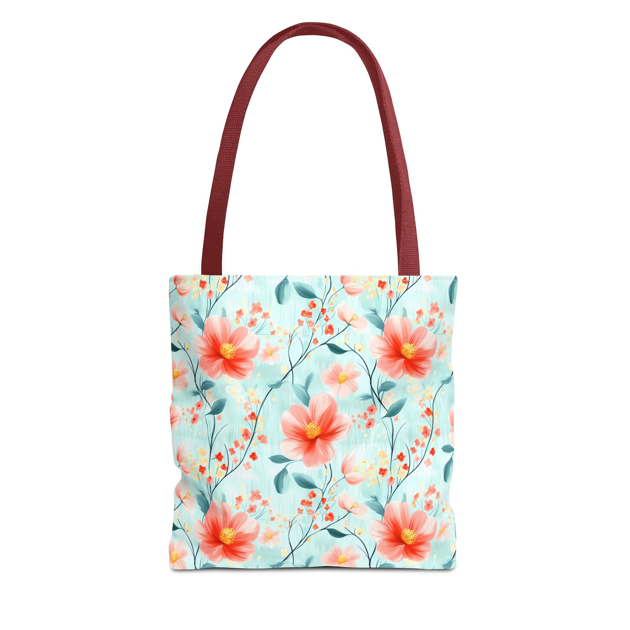 Teal Daisy - Floral Tote Bag, Boho Chic Carryall, Beach Bag, Gifts for Her, Spring Fashion Accessory, Eco-Friendly Shopping Bag