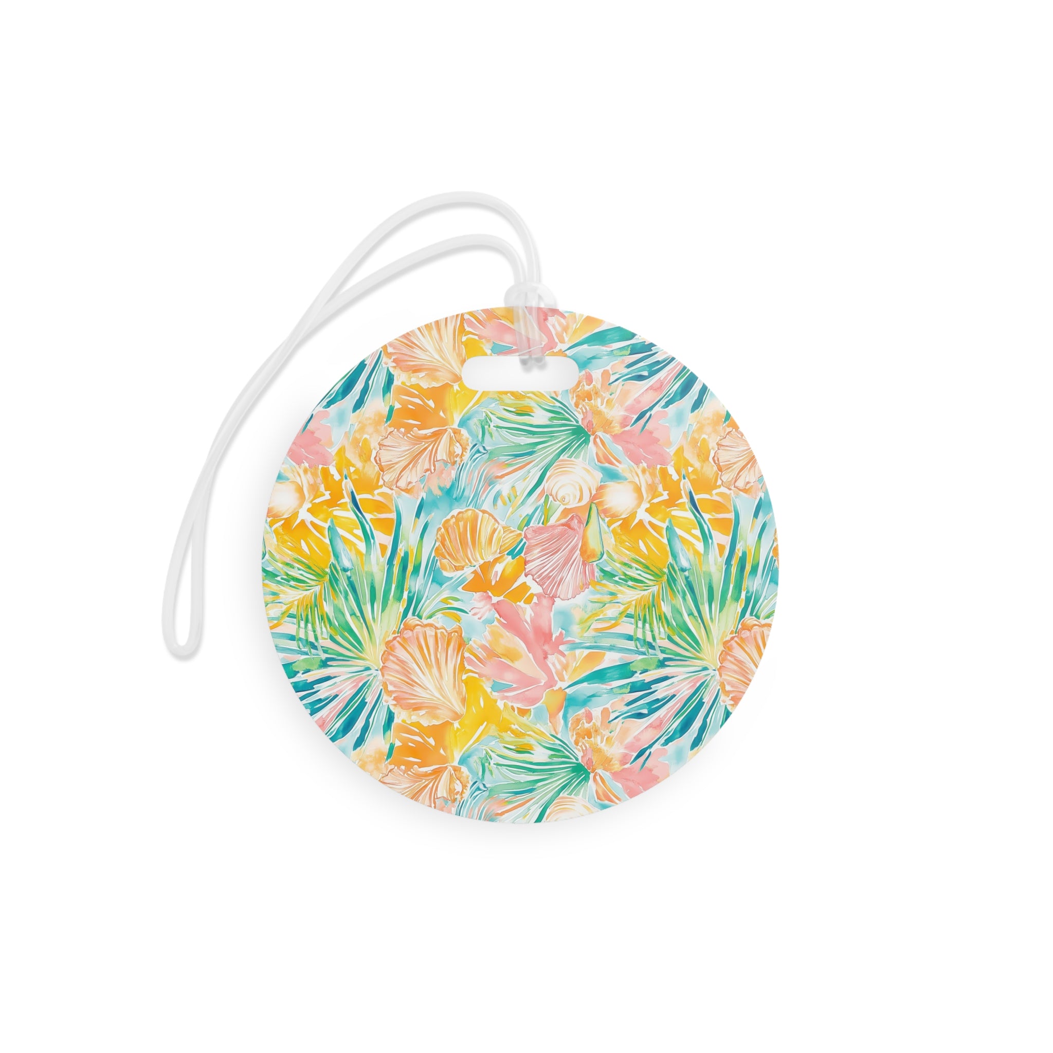 Neon Tropics Luggage Tag, Travel Accessories, Luggage, Vacation must have, Beach Vacation Supplies