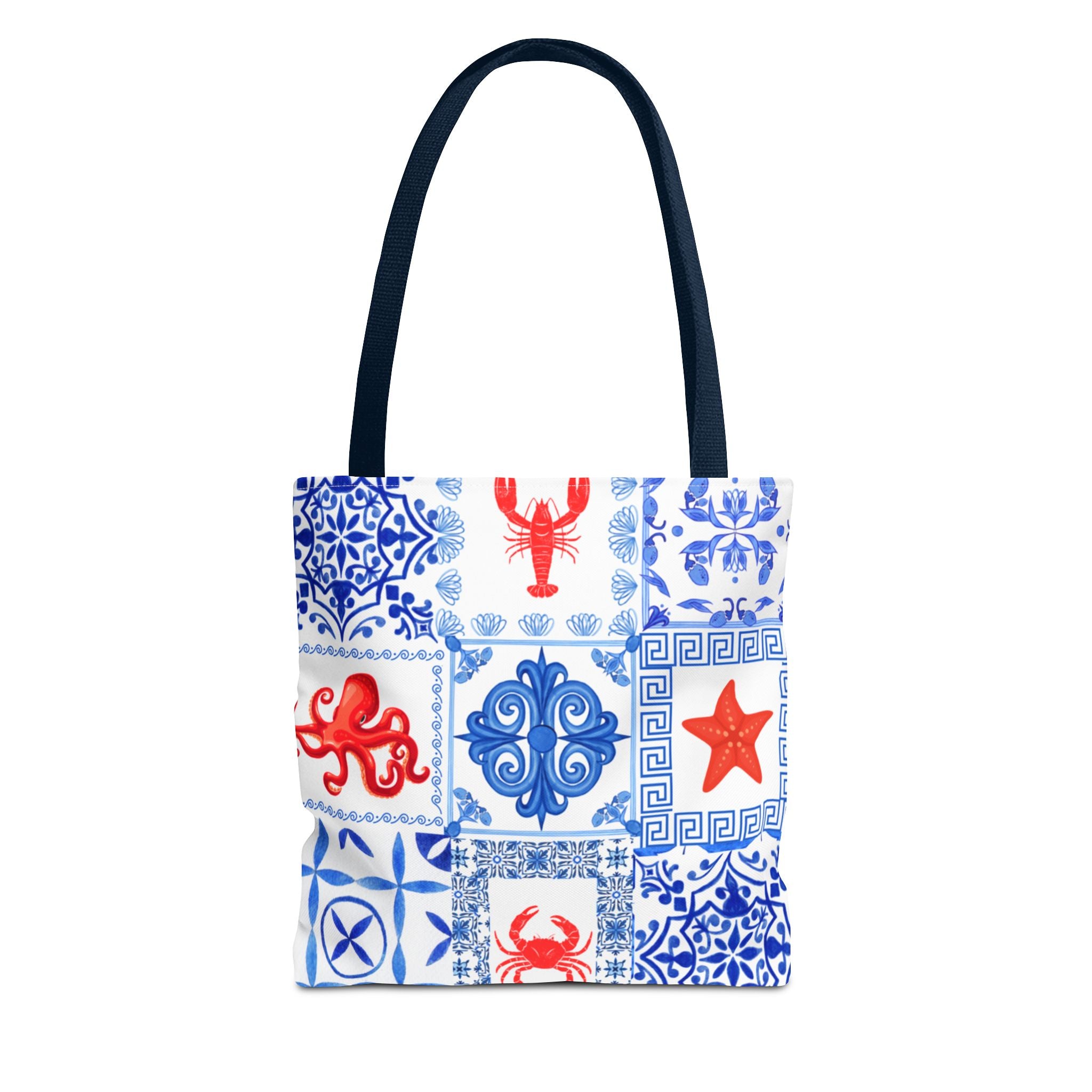 Greek Sea - Ocean-Inspired Tote Bag, Nautical Style, Beach Bags, Gift for Her, Summer Accessory, Trendy Shopping Tote, AOP Design