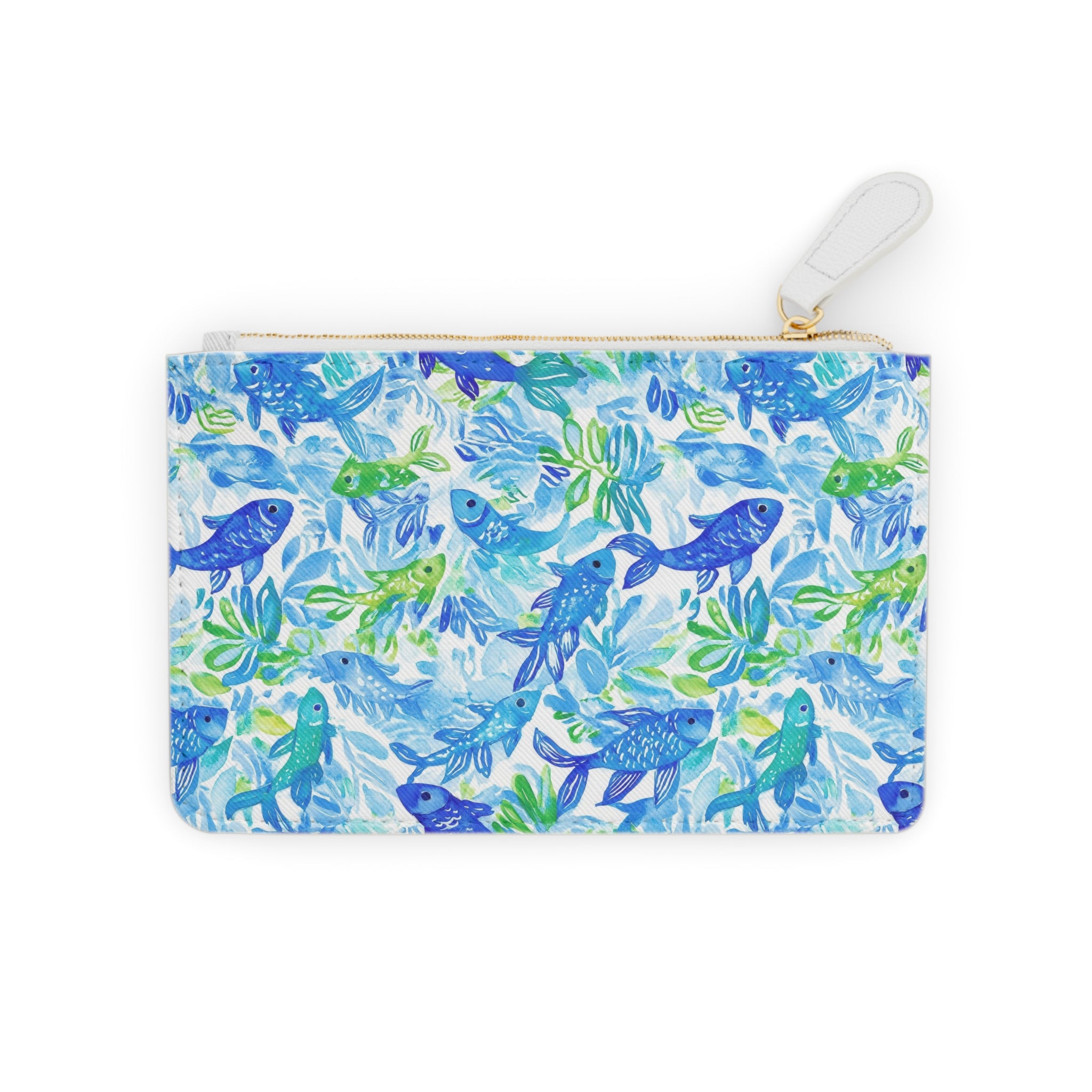 Vibrant Fish Mini Vegan Leather Clutch Bag, Nautical Clutch, Ocean Themed Bag, Gift for her