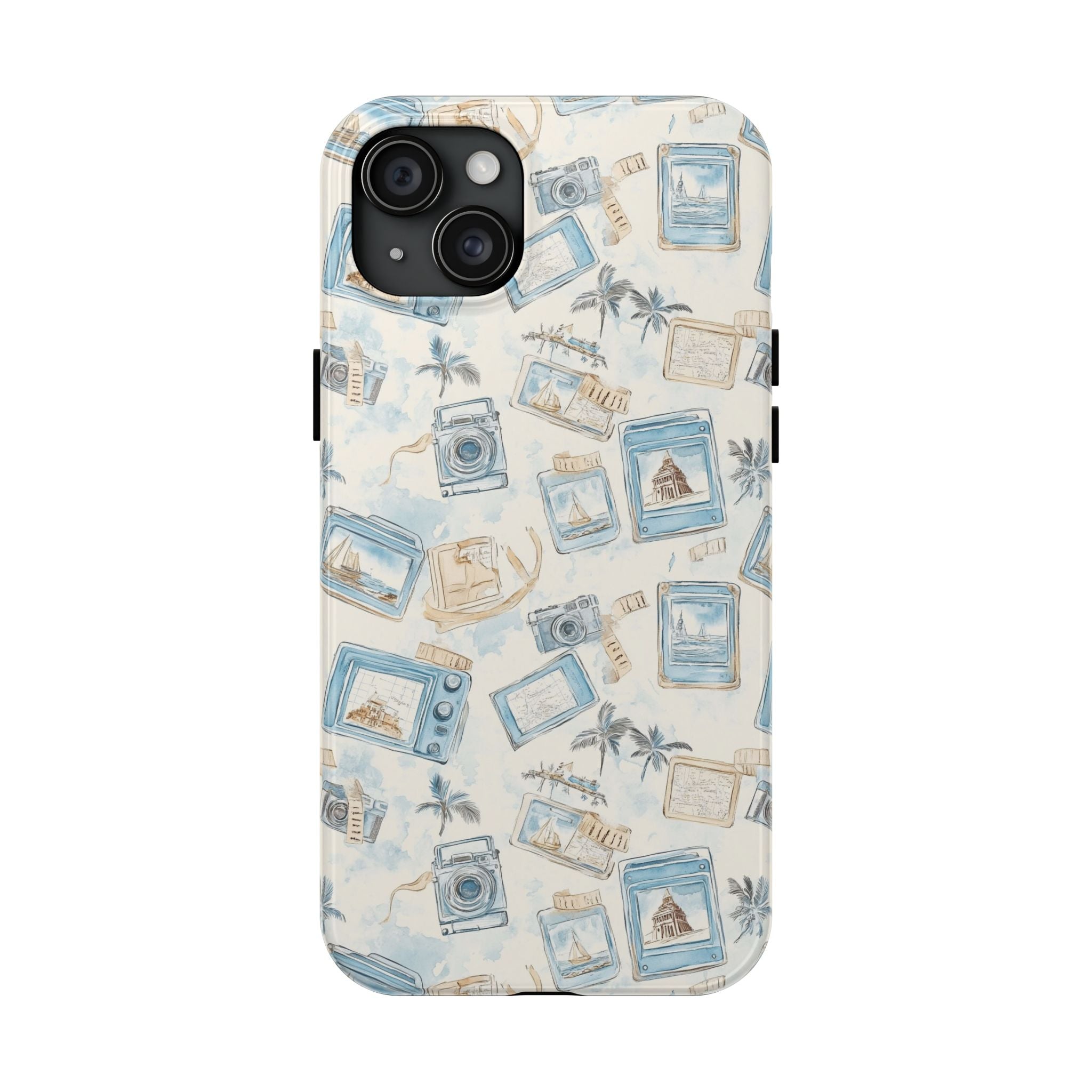 Vintage Vacay- Tough Phone Case - Tropical Vintage Camera Design
