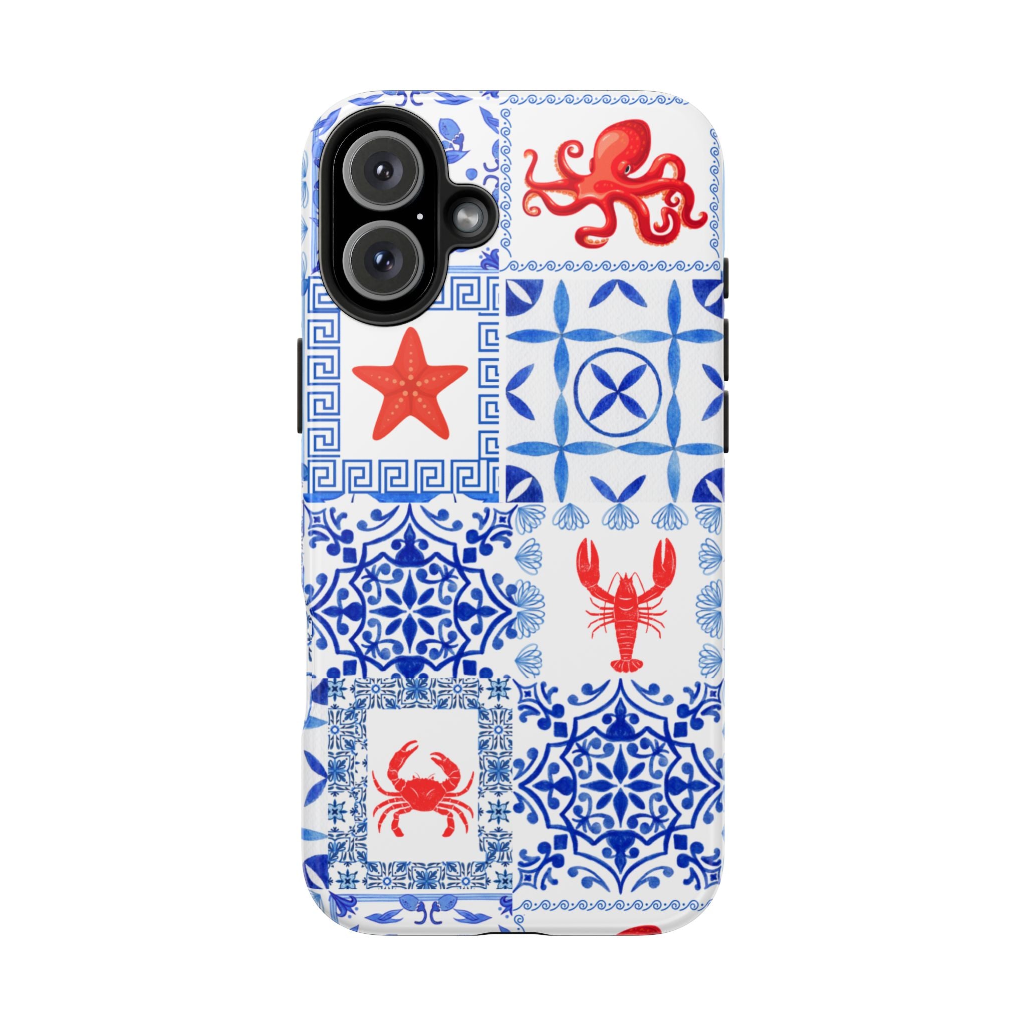 Greek Sea- Coastal Chic Phone Case - Nautical Sea Life Design, Marine Themed Tough Case, Ocean Lover Gift, Beach Decor, Summer Vibes