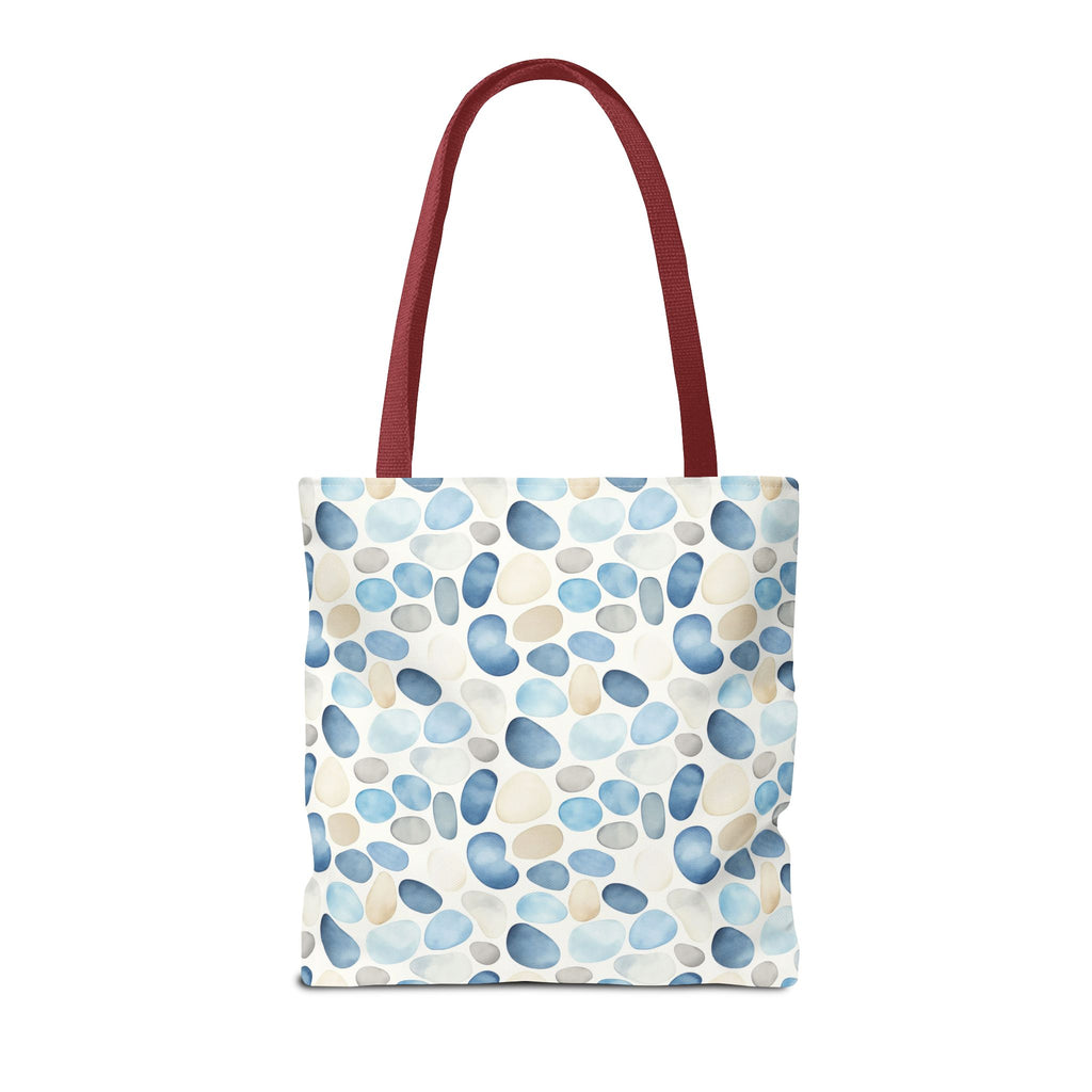 Cobble stone- Tote Bag with Blue Pebble Design | Beach Bag, Grocery Tote, Shopping Bag, Gift Bag, Eco-Friendly Tote