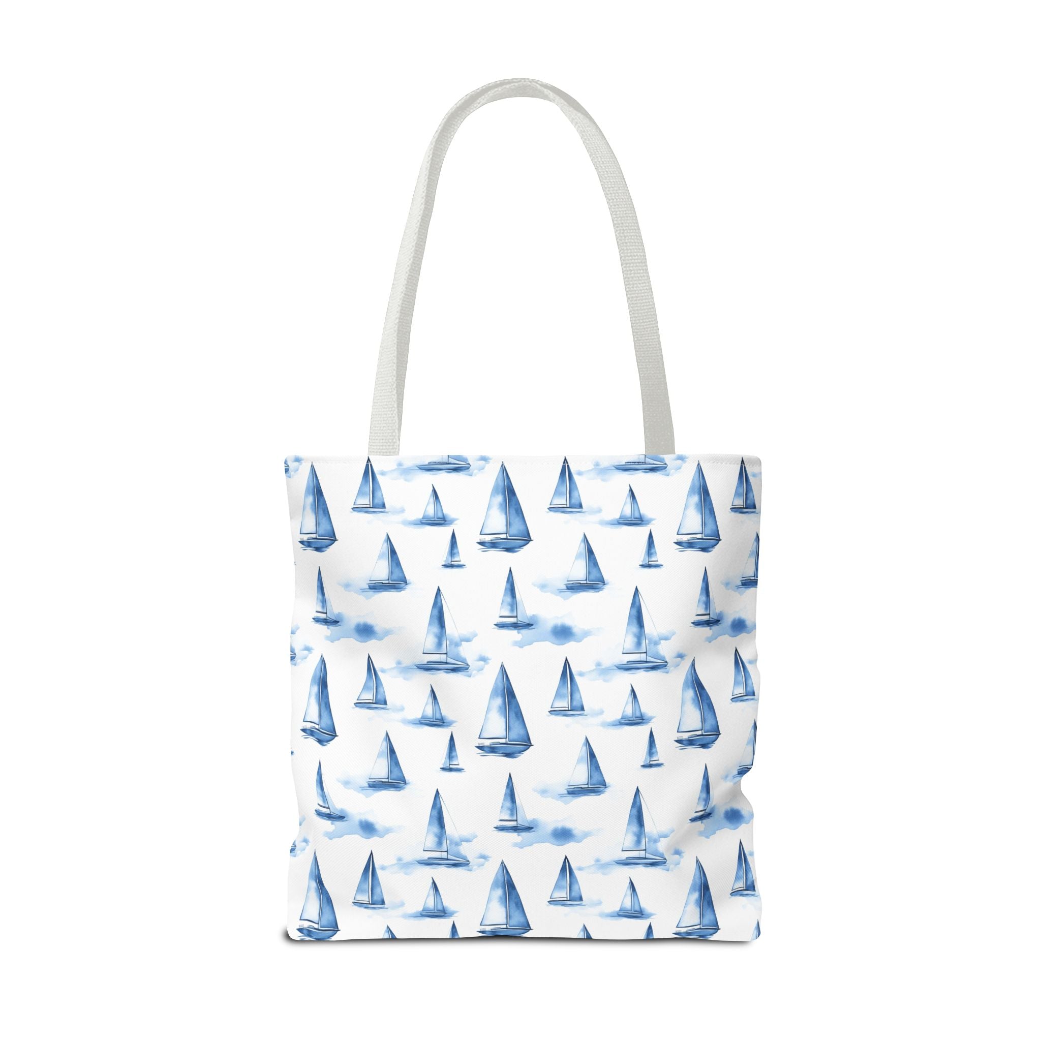 Blue Sail Boat - Nautical Tote Bag, Sailboat Shopping Bag, Beach Tote, Gift for Sailors, Vacation Accessory, Summer Bag