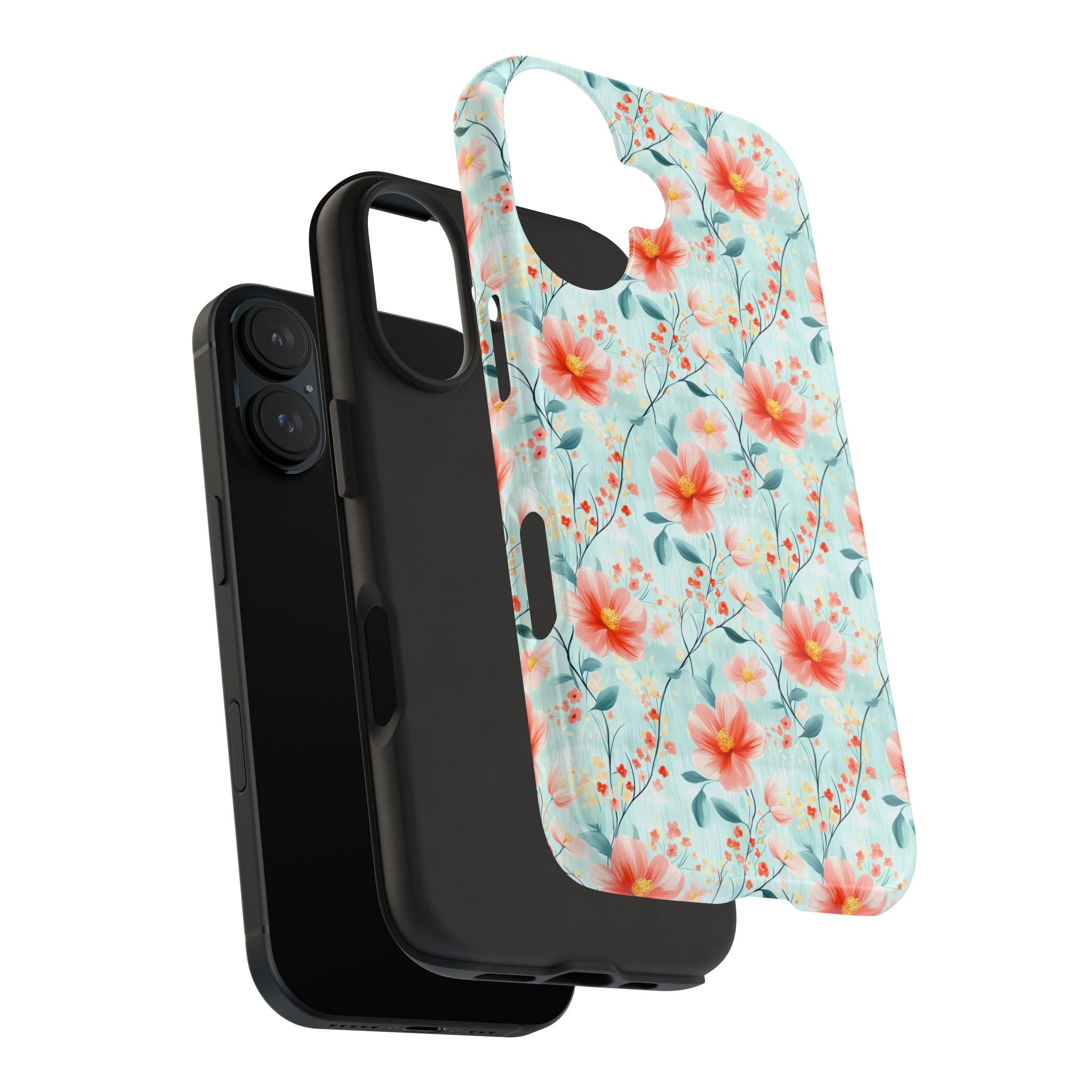 Teal Daisy- Floral Tough Phone Cases, Durable Phone Cover, Stylish Cell Phone Case, Protective Case for Women, Gift for Flower Lovers