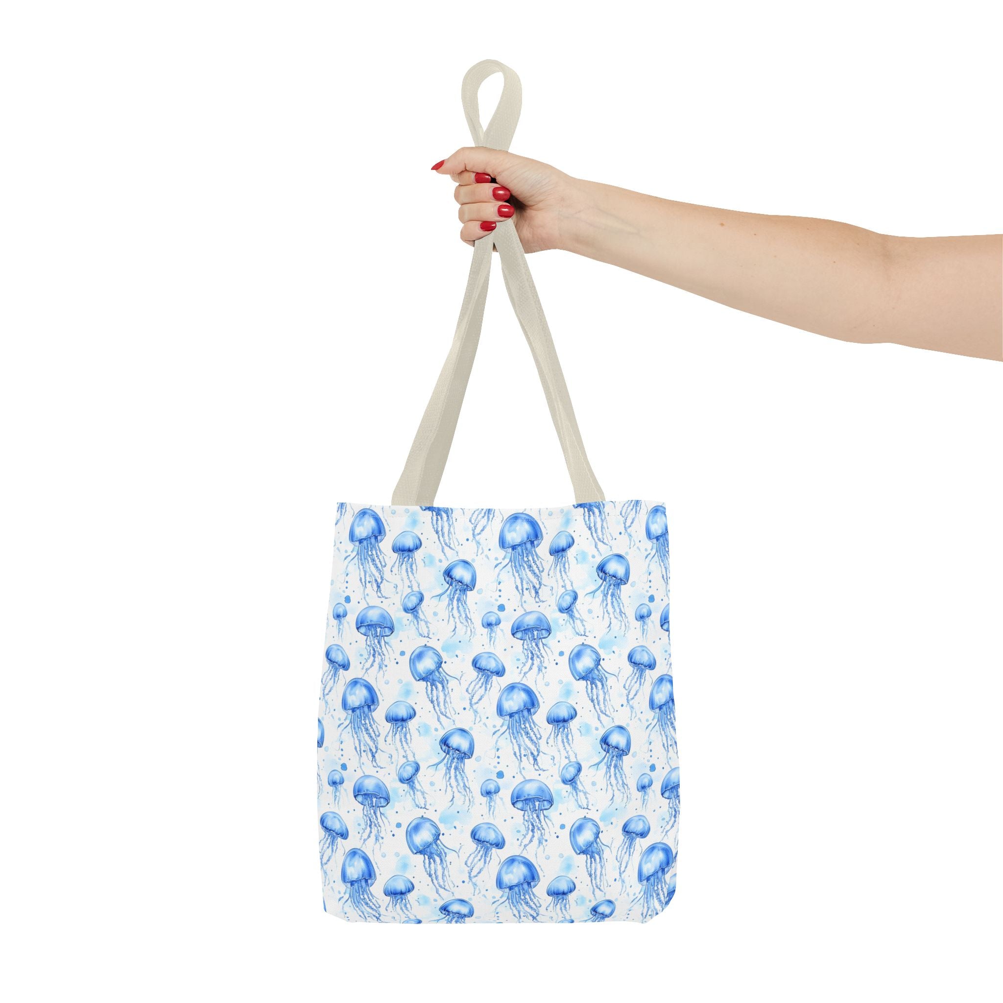 Blue Jellyfish Tote Bag - Ocean-Inspired Carryall, Beach Bag, Eco-Friendly Shopping Tote, Perfect Gift for Sea Lovers