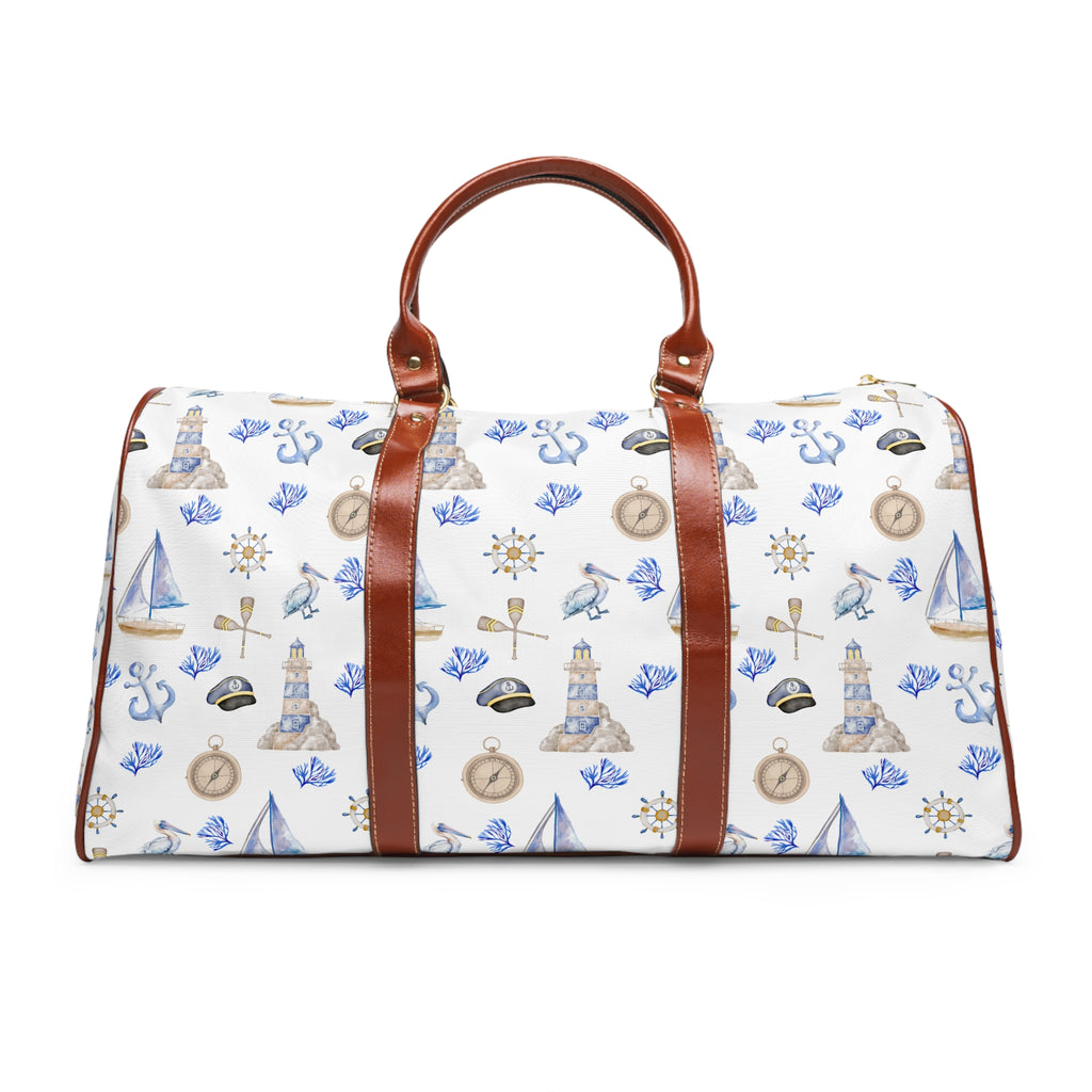 Sail Away- Waterproof Travel Bag, sailboat lovers tote bag, tote bag, light house