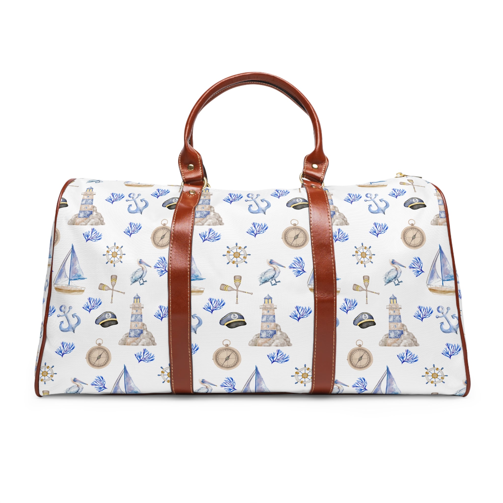 Sail Away- Waterproof Travel Bag, sailboat lovers tote bag, tote bag, light house