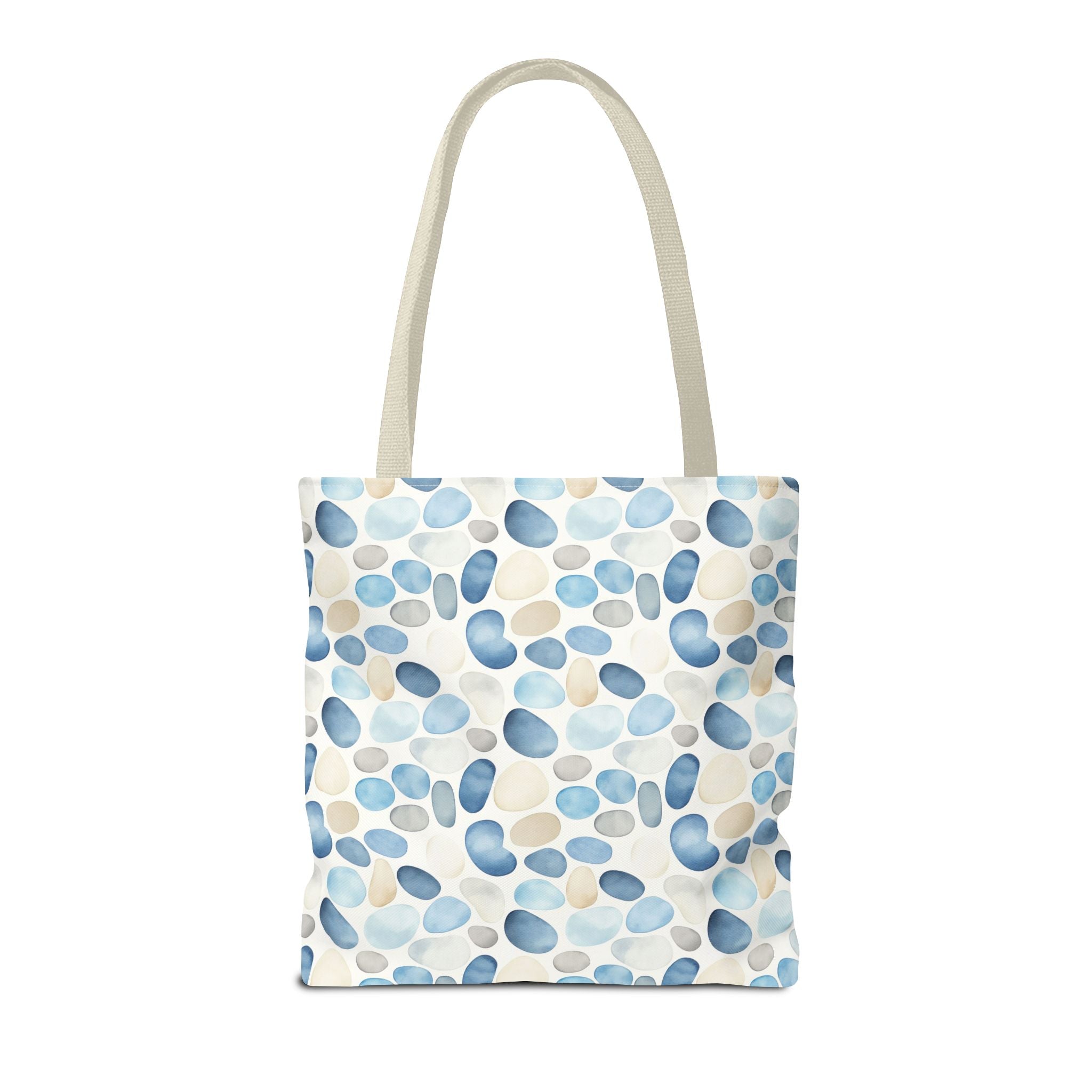 Cobble stone- Tote Bag with Blue Pebble Design | Beach Bag, Grocery Tote, Shopping Bag, Gift Bag, Eco-Friendly Tote