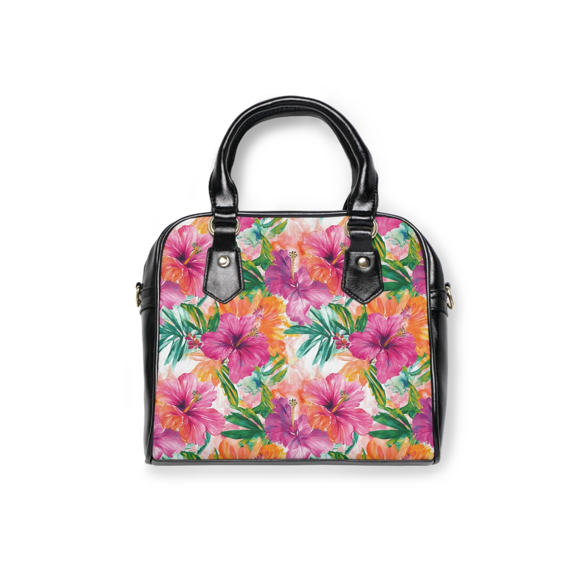 Pink Tropical Floral- Shoulder Handbag | Chic Everyday Tote, Gift for Her, Beach Bag, Summer Style, Floral Print Purse