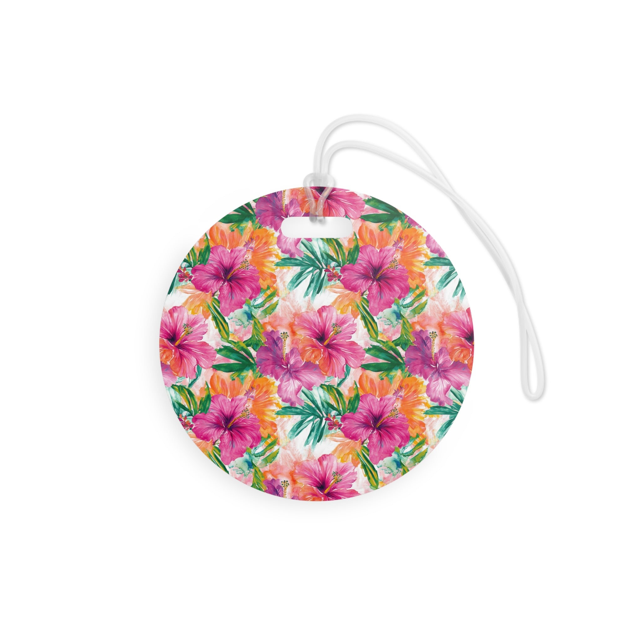Pink Tropical Floral Luggage Tag, Travel Accessories, Luggage, Vacation must have, Beach Vacation Supplies
