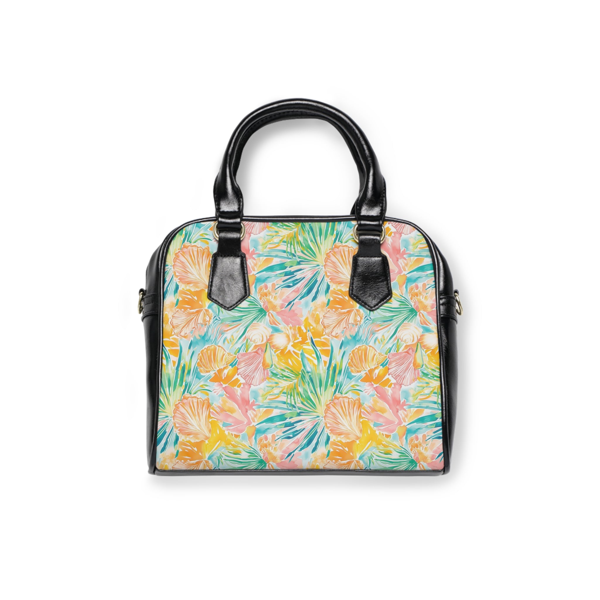 Neon Tropics- Floral Shoulder Handbag, Summer Tote, Beach Accessory, Everyday Purse, Gift for Her, Floral Print Bag
