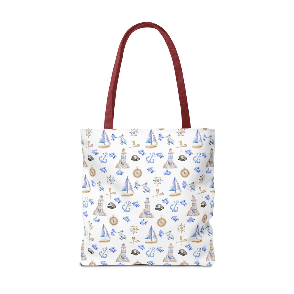 Sail Away - Nautical Themed Tote Bag, Beach Bag, Sailor Tote, Summer Essentials, Gift for Sea Lovers, Travel Bag