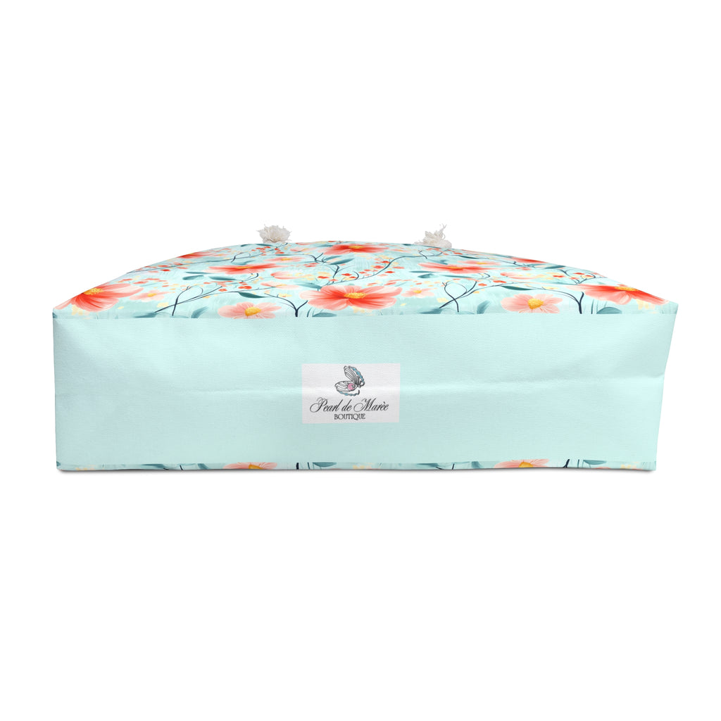 Teal Daisy Weekender Tote Bag, Beach Bag, Beach Tote, Large tote bag, Vacation Bag, Bridesmaid Gift