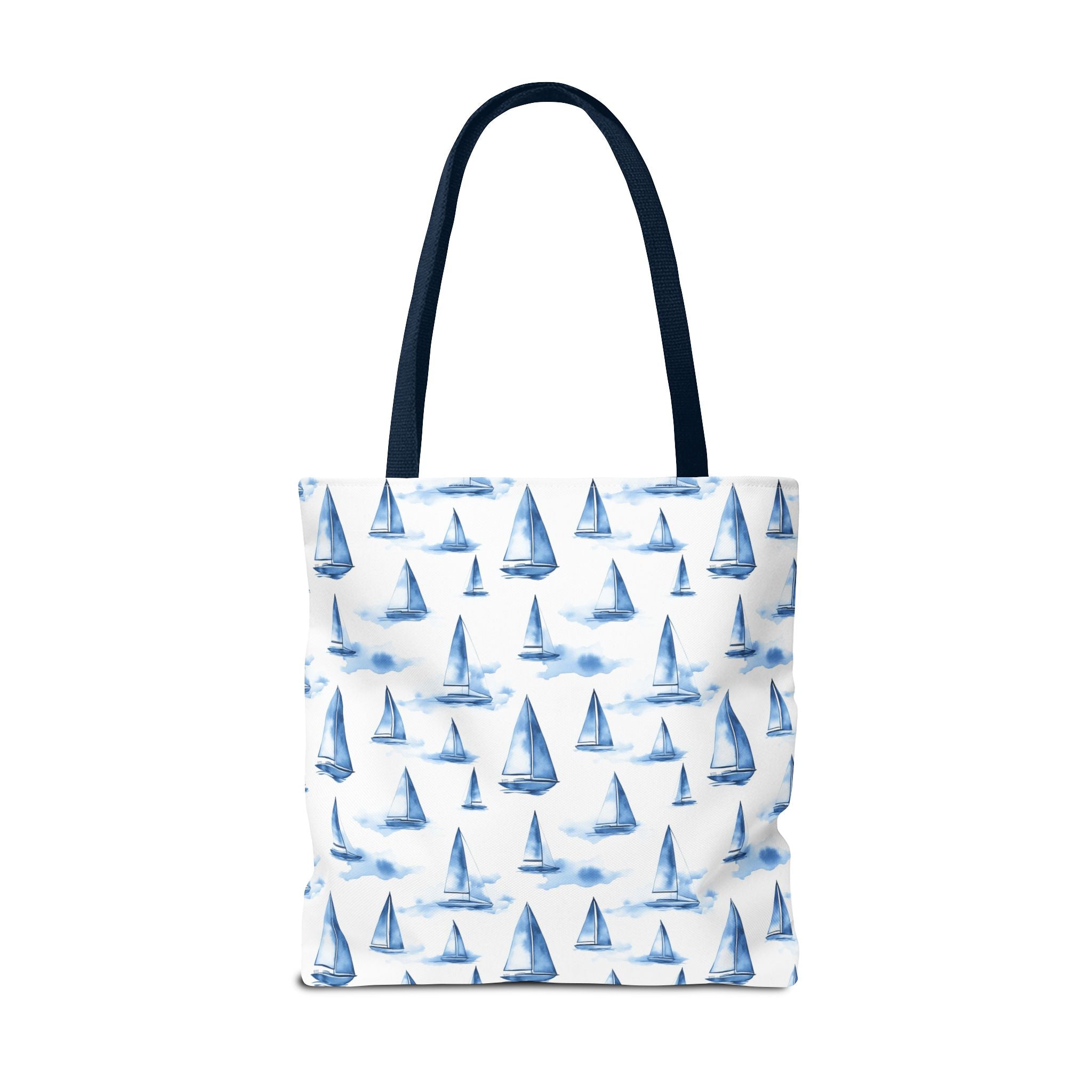Blue Sail Boat - Nautical Tote Bag, Sailboat Shopping Bag, Beach Tote, Gift for Sailors, Vacation Accessory, Summer Bag