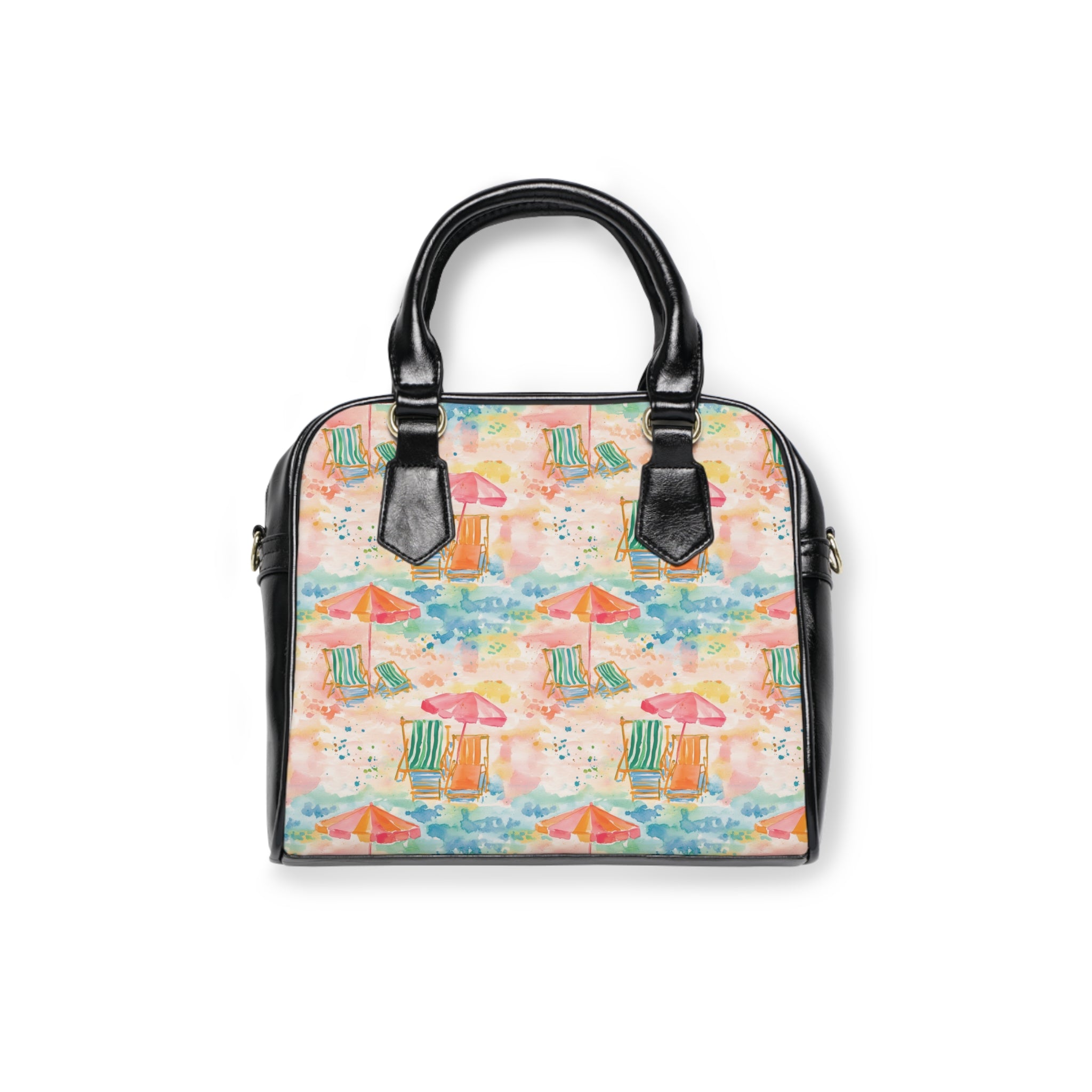 Beach Vibes-Themed Shoulder Handbag, Perfect Summer Tote, Trendy Handbag for Girls, Vacation Accessory, Fun Errand Bag