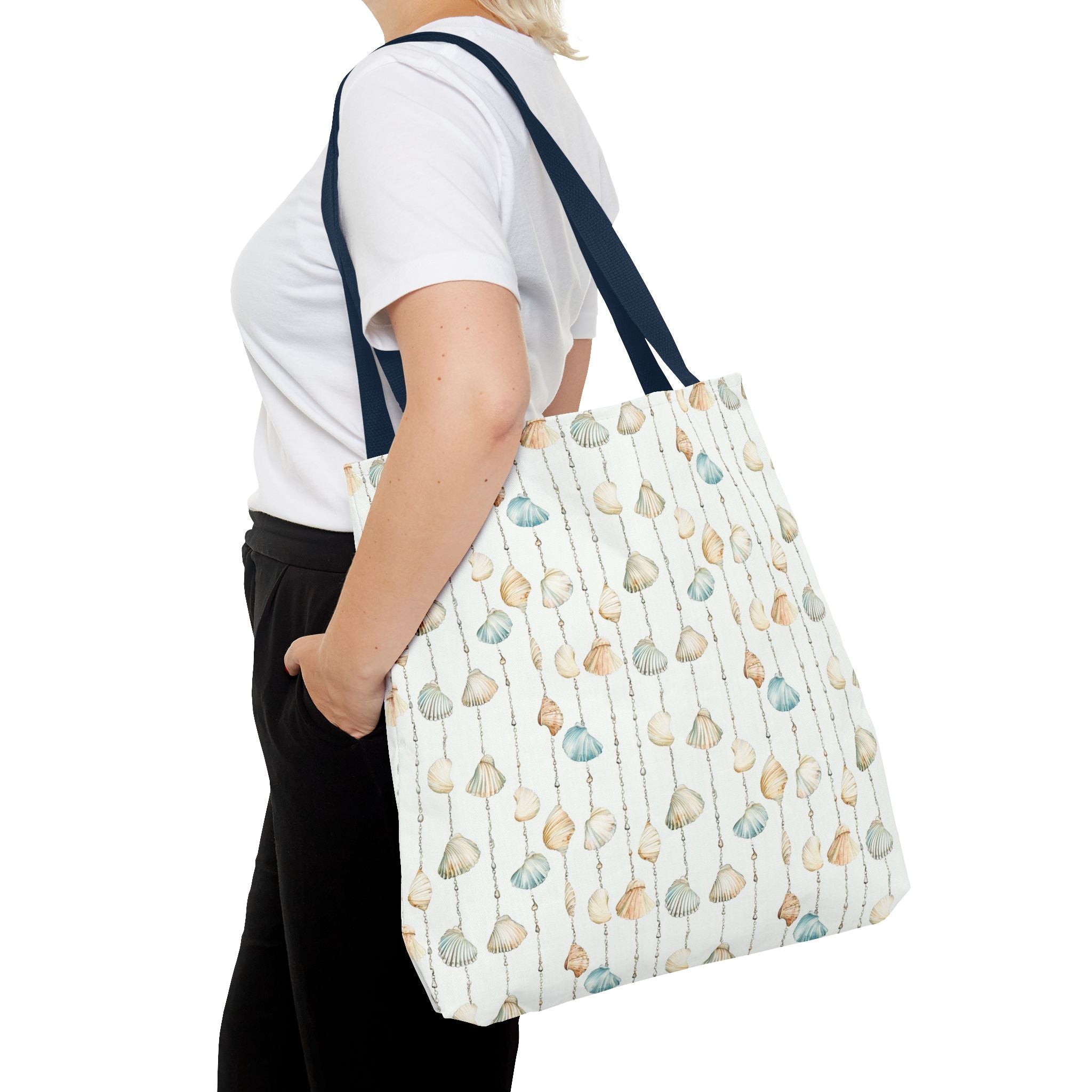 Seashell Lovers- Chic Patterns Tote Bag, Stylish Handbag, Reusable Shopping Tote, Beach Bag, Gift for Her, Eco-Friendly Bag, Casual Purse